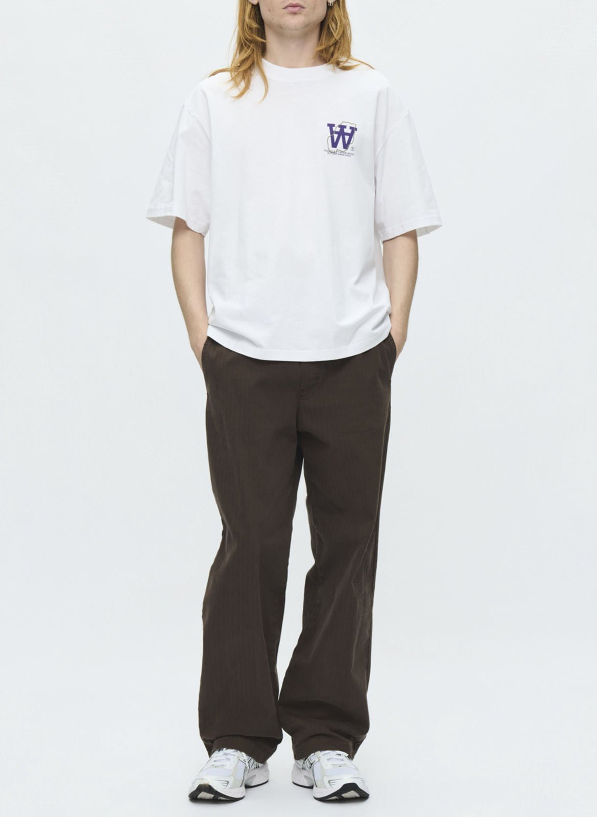 Round-neck cotton T-shirt WOOD WOOD White