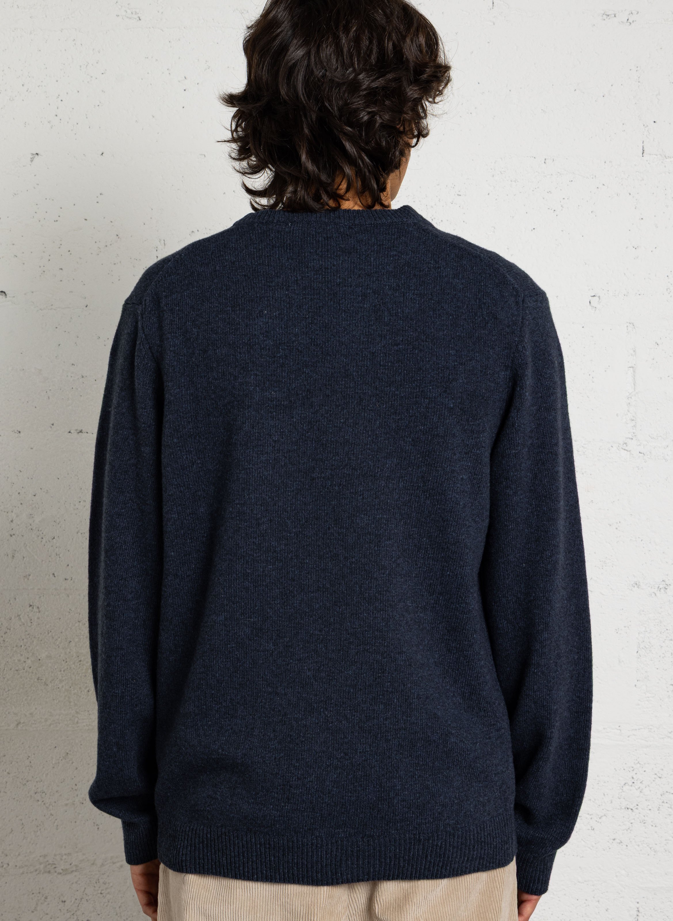 Pull col rond en laine mélangée CASUAL FRIDAY Bleu