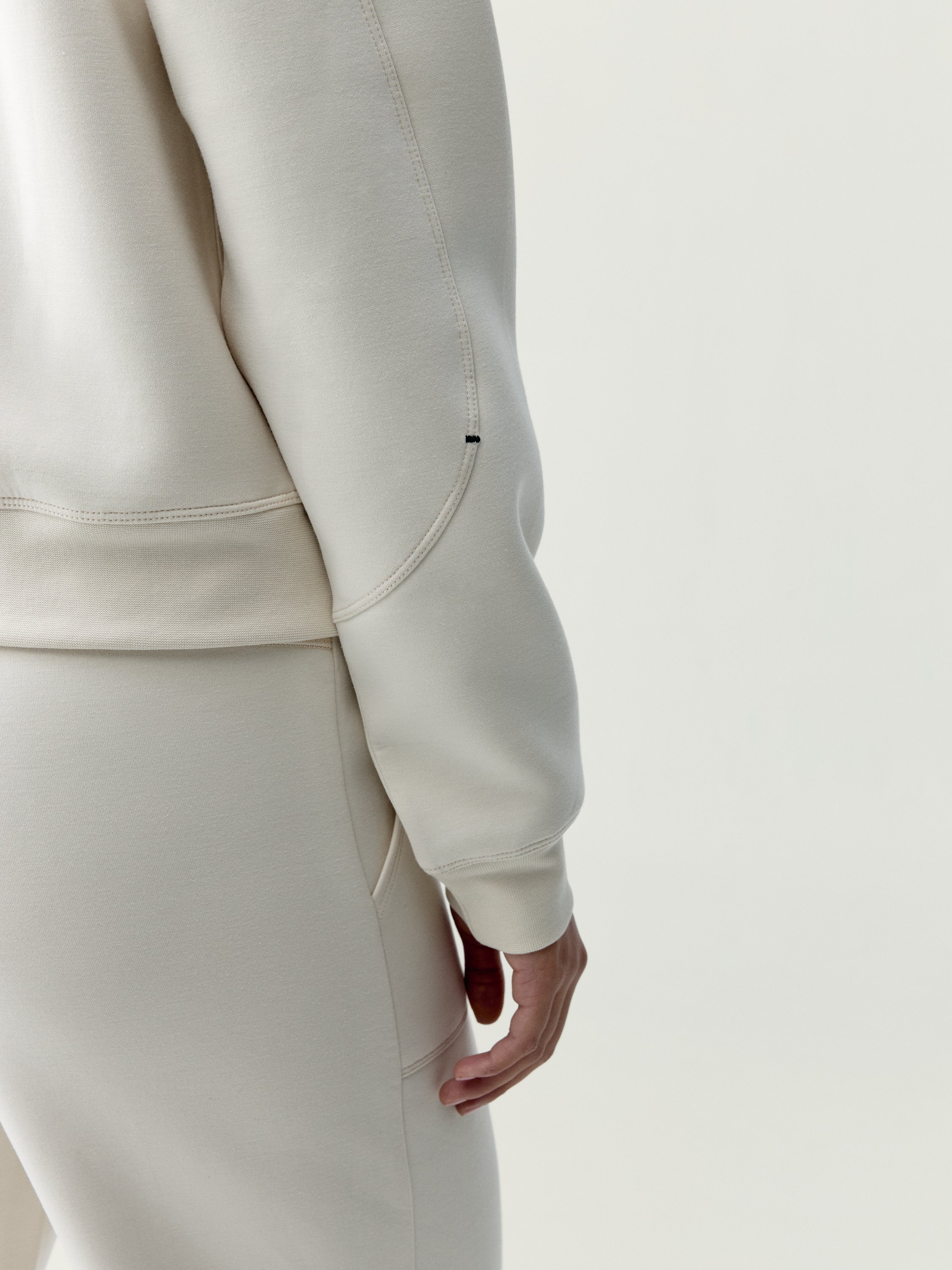 Women's BLOOM half-zip quick-drying sports sweatshirt BORN Beige