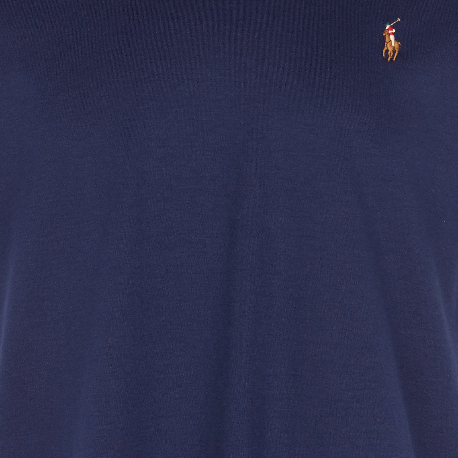 Tee-shirt col rond slim-fit en coton pima avec Pony Player POLO RALPH LAUREN Bleu