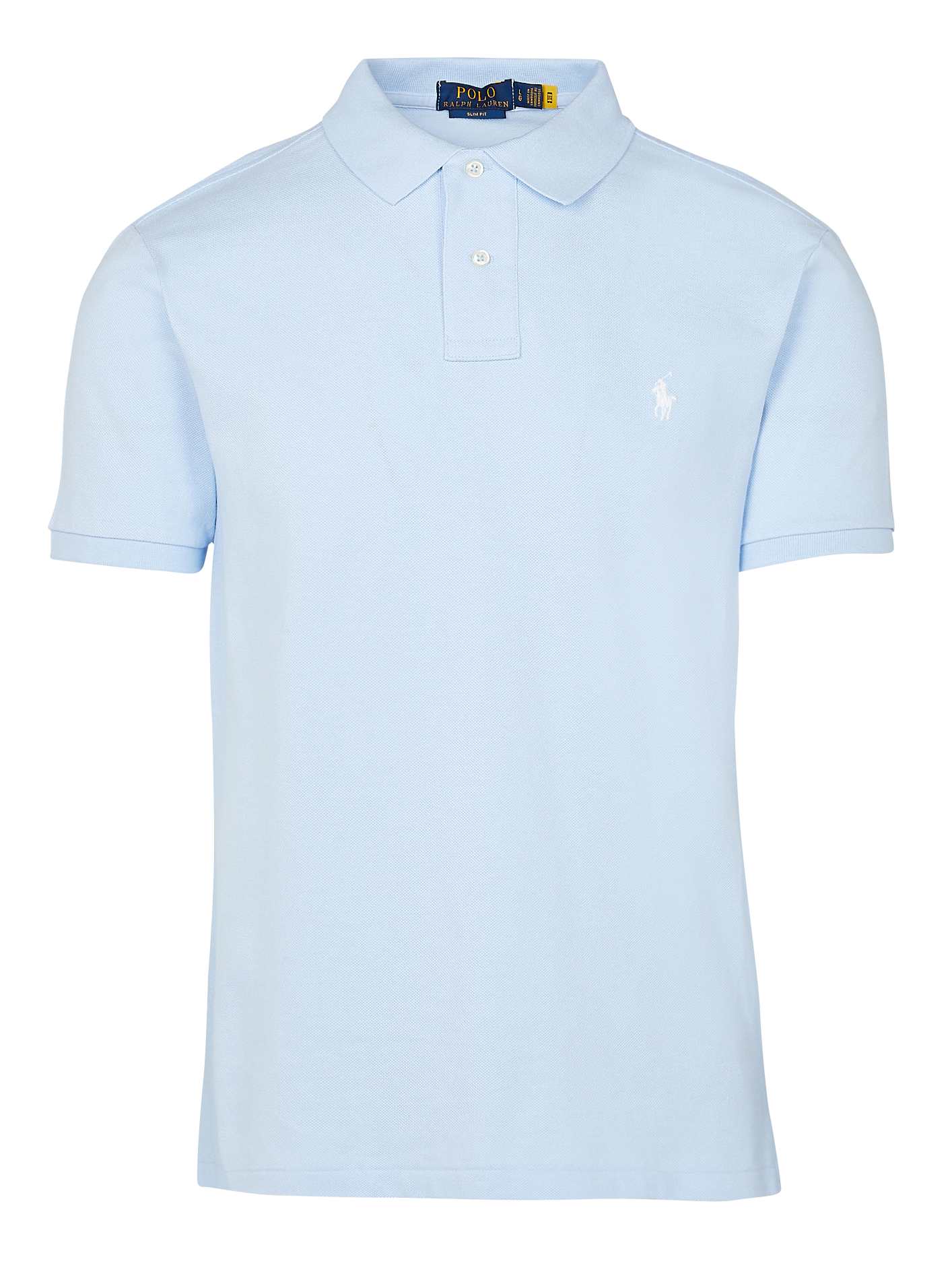 Slim-fit cotton piqué polo shirt POLO RALPH LAUREN Blue