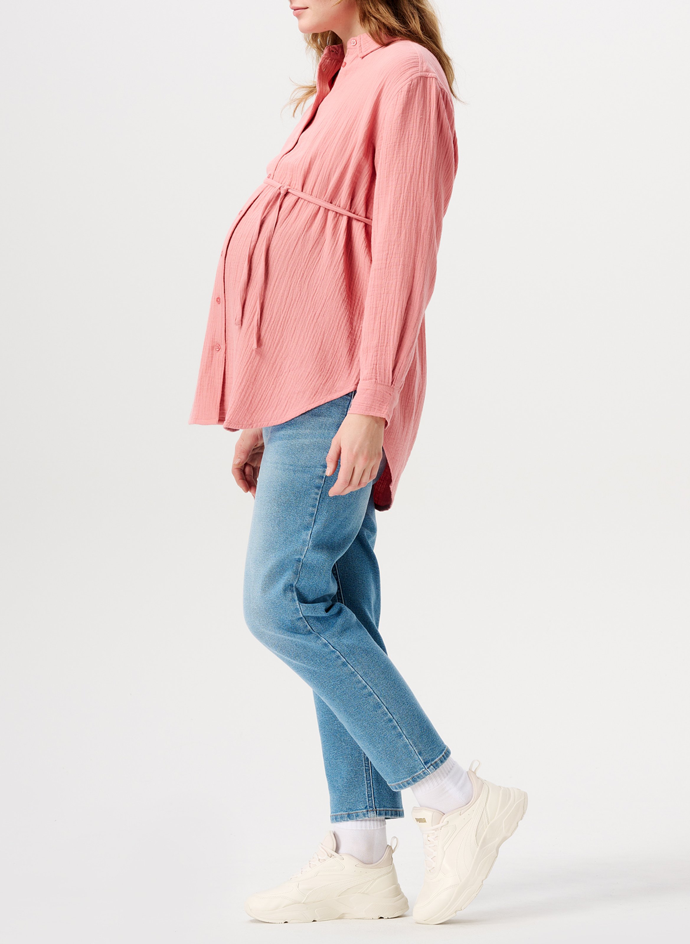 Cotton maternity blouse NOPPIES Pink