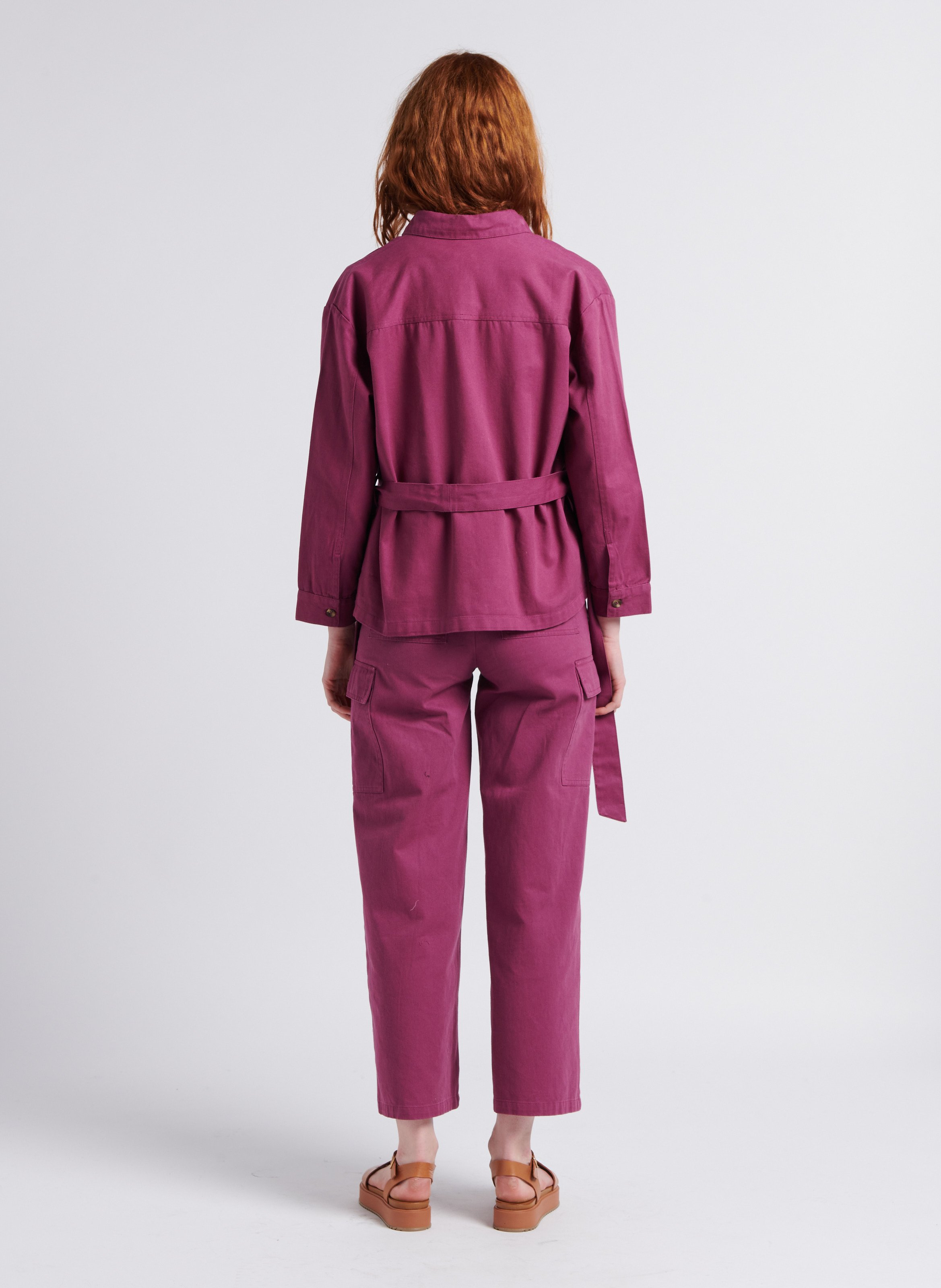 Veste en jean à col classique en twill de coton LA PETITE ETOILE Violet