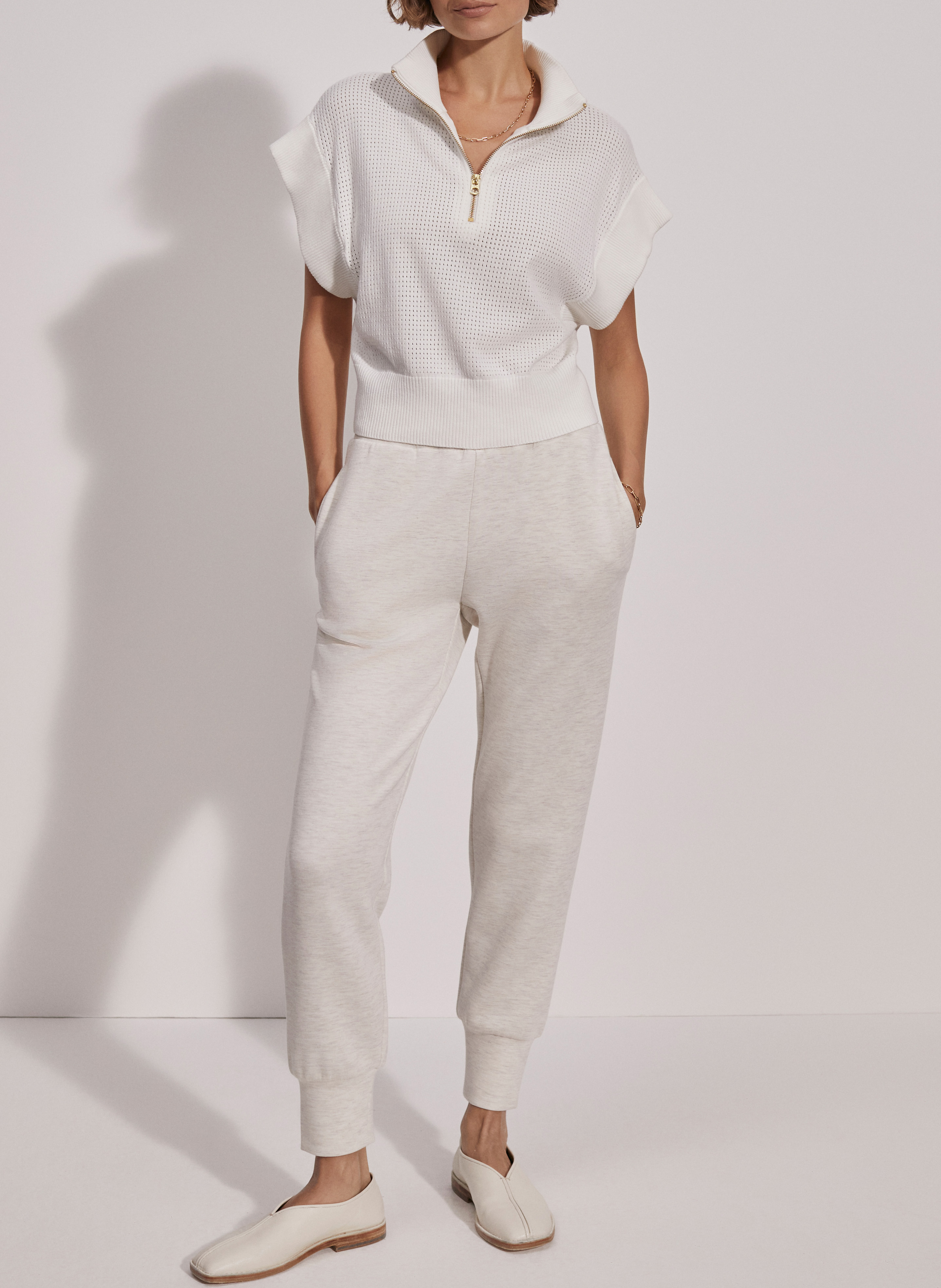 Weit geschnittener Pullover aus Baumwolle mit Stehkragen VARLEY Weiss