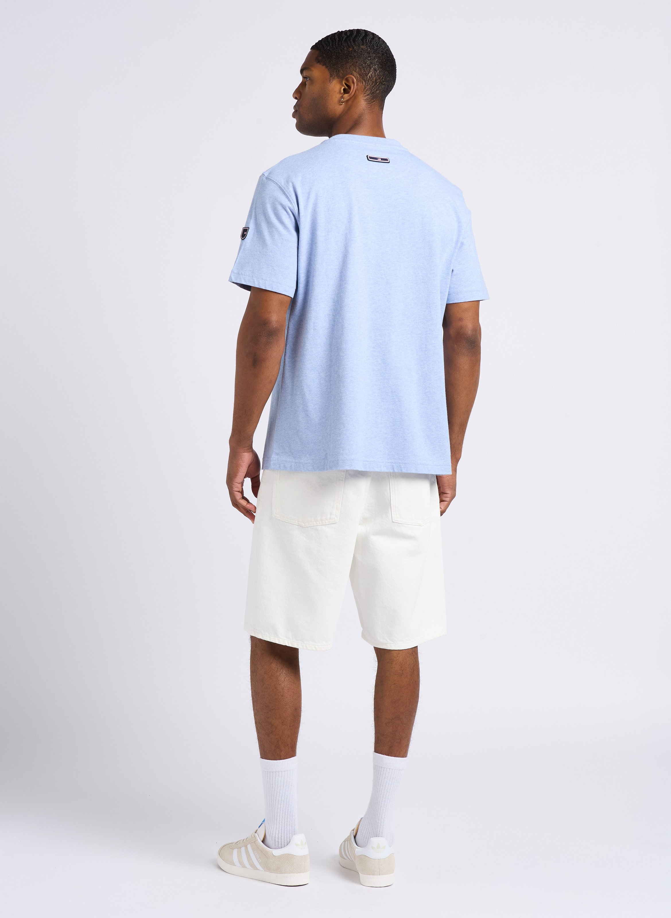 Short en denim droit en coton EDWIN Beige