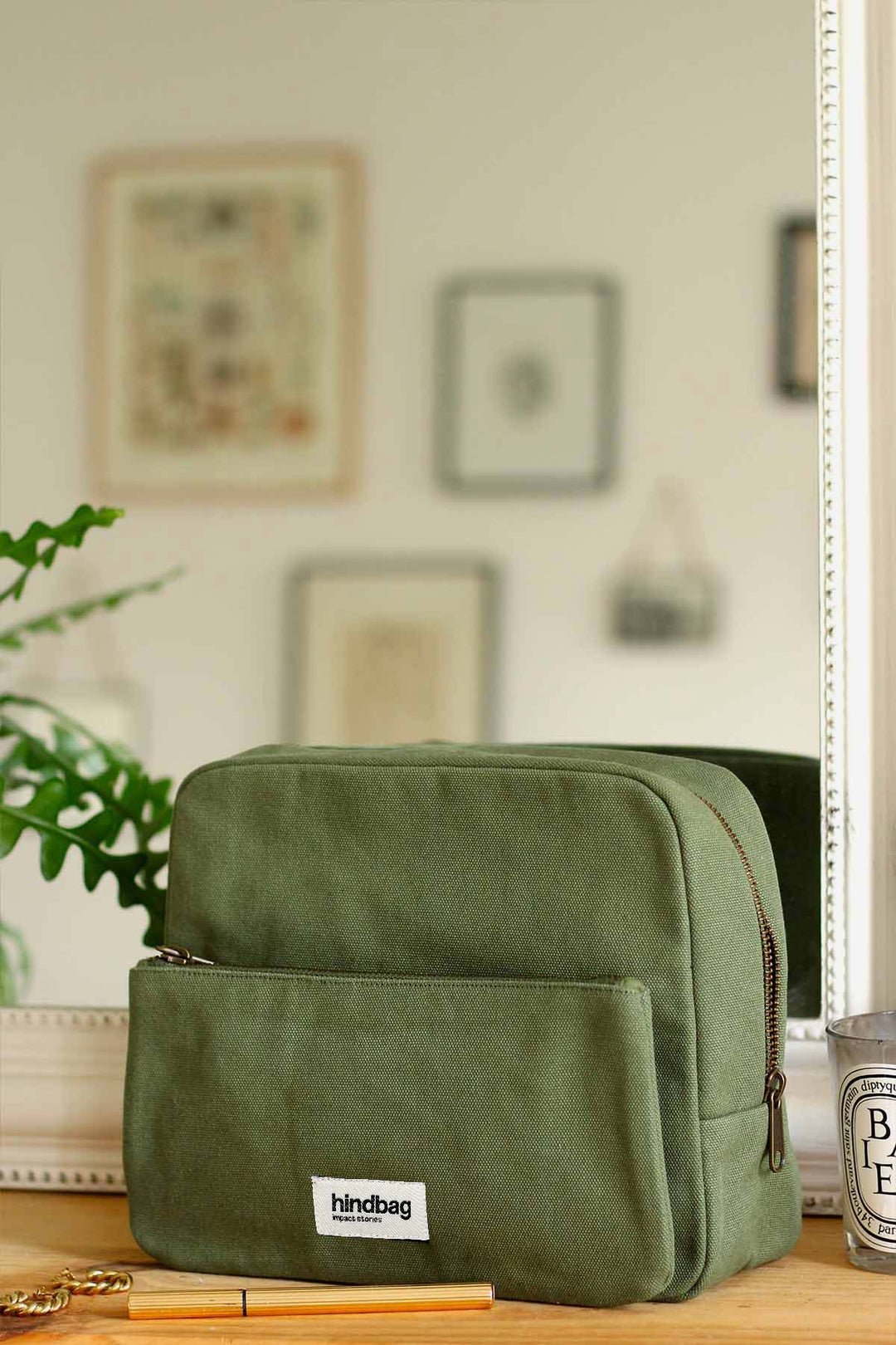 Cotton toiletry bag HINDBAG Khaki