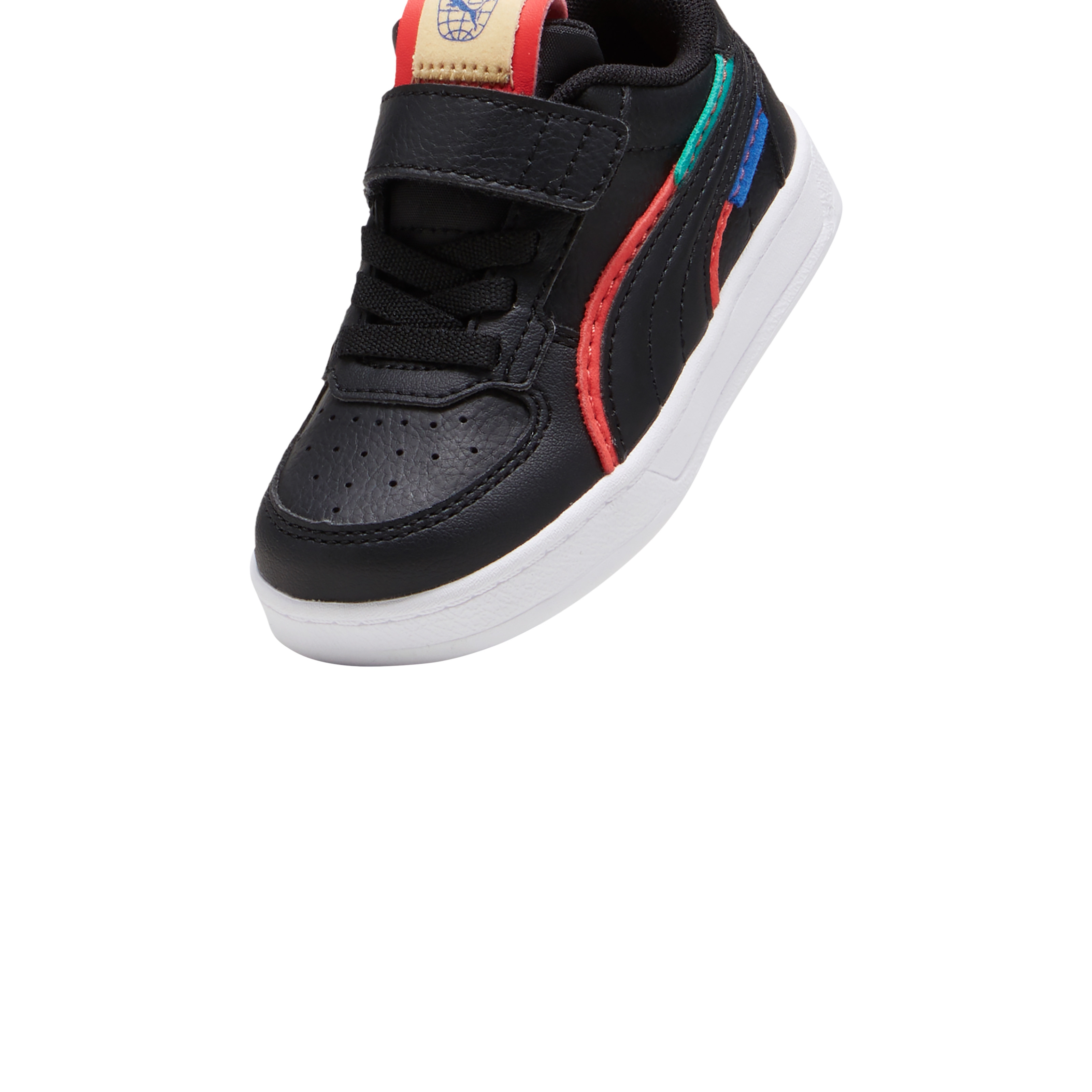 Children's Velcro sneakers Caven 2.0 in red, black, and blue with AC+ technology. PUMA Multicolored