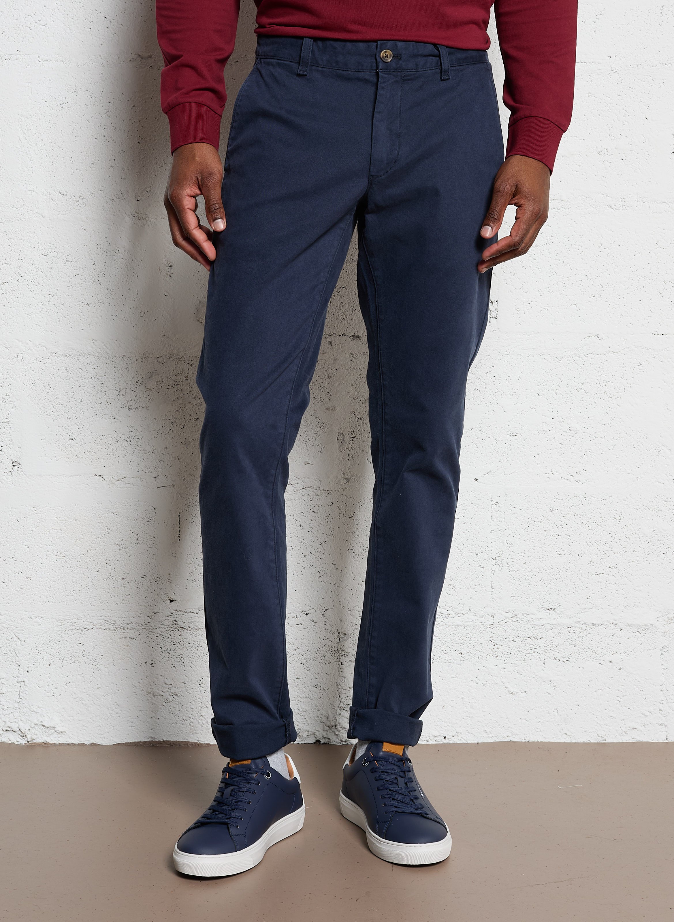 Hose aus Baumwoll-Mix, Slim Fit GANT Blau