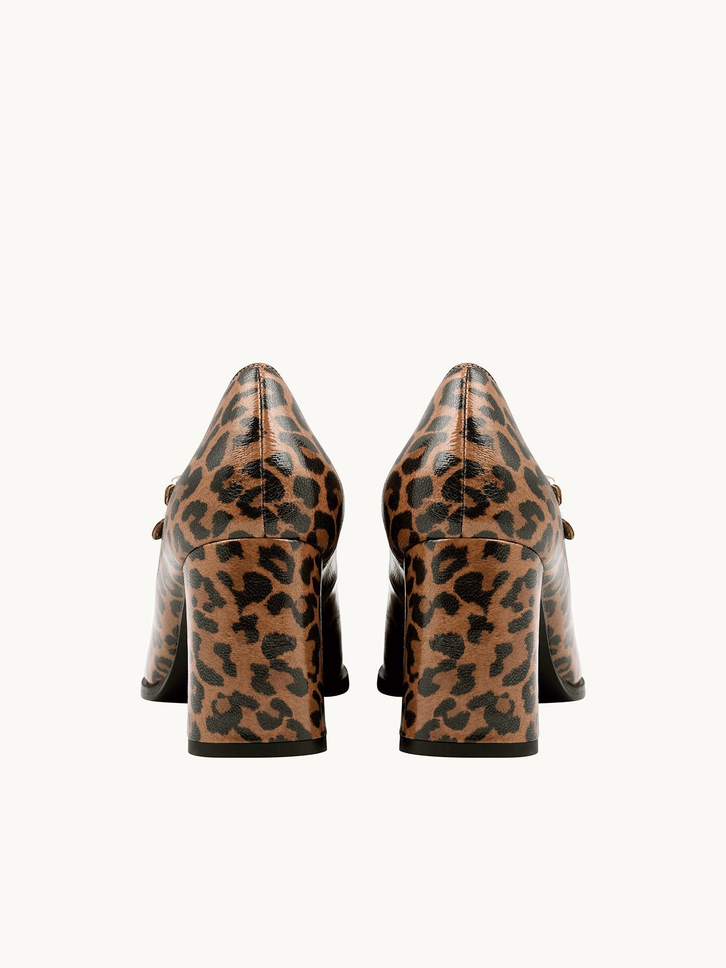 Leopard print patent leather Mary Jane heels for babies EMZI PARIS Multicolored