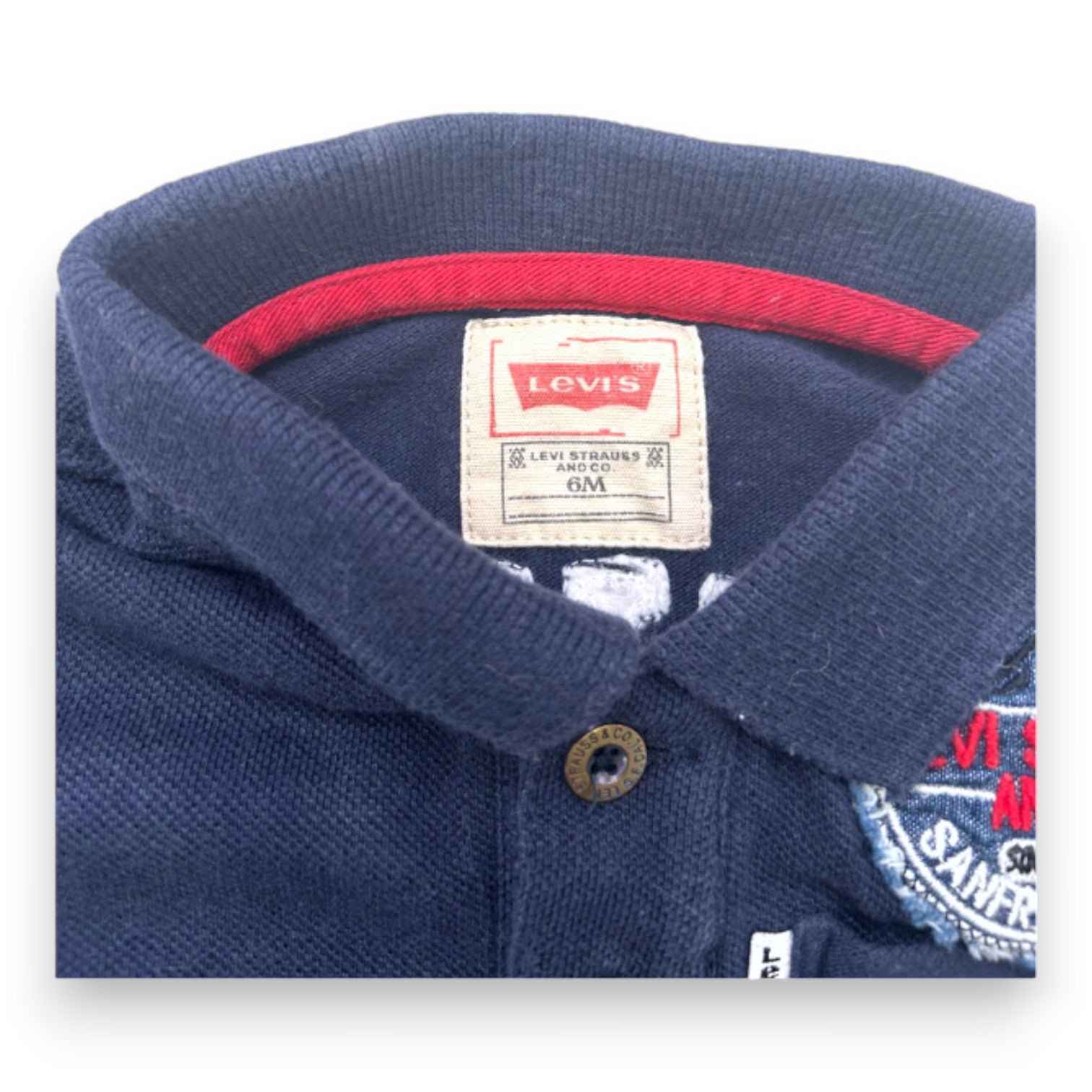 Blue baby polo - 6 months LEVI'S - Seconde main Blue