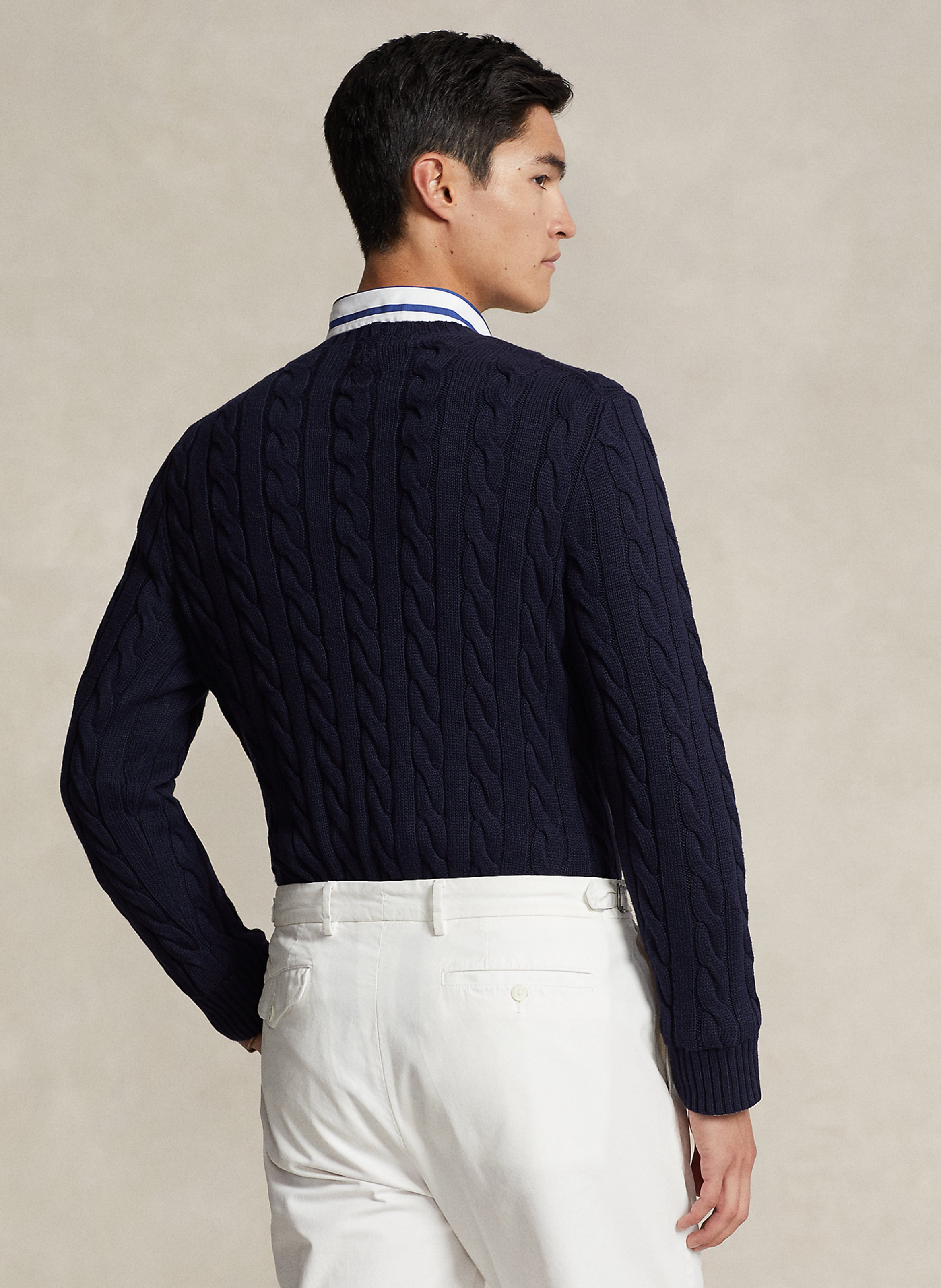 Regular-fit round-neck cotton sweater POLO RALPH LAUREN Blue