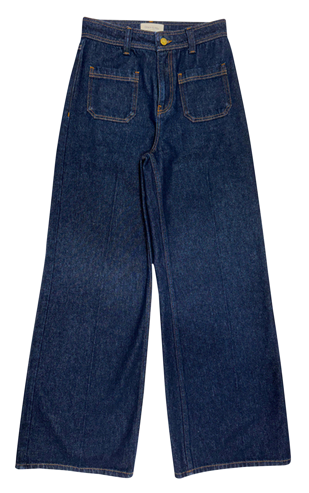Straight leg wide leg jeans GRACE ET MILA Blue