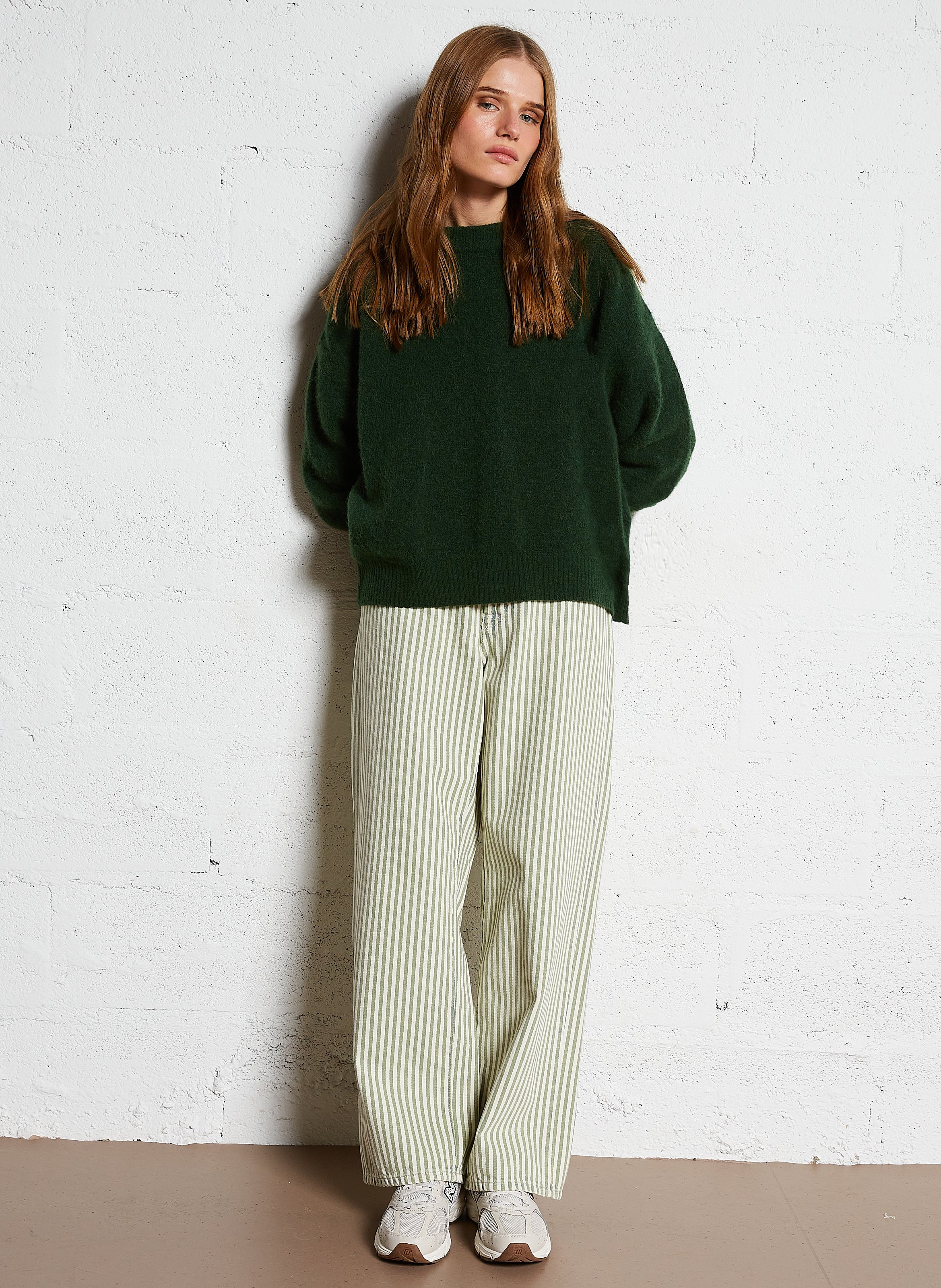 Wide striped cotton jeans BELLEROSE Blue