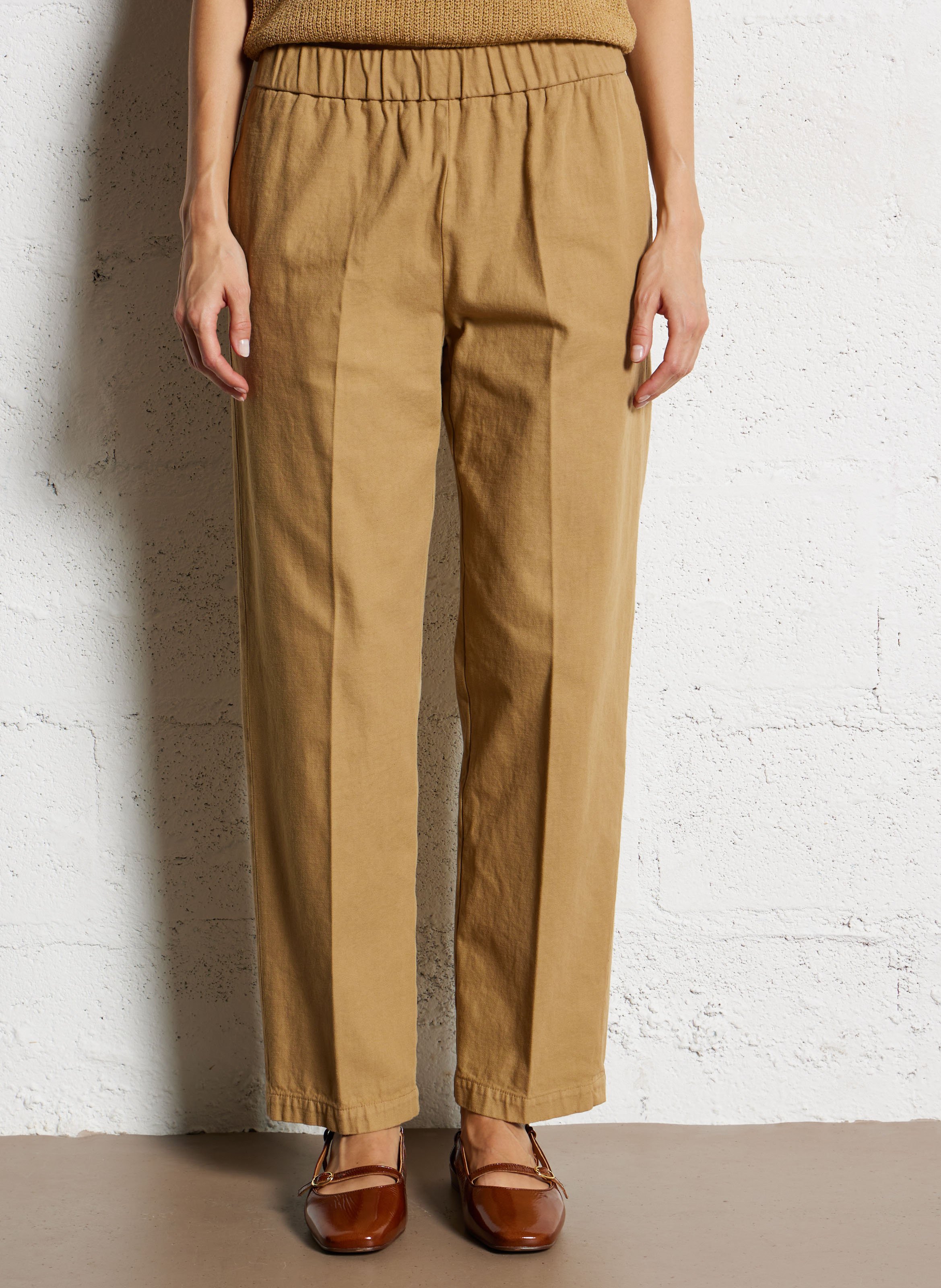 Pantalon droit en coton POMANDERE