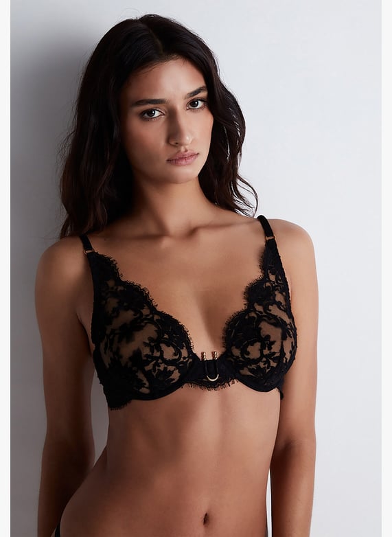 A la Folie kohl black underwired triangle bra | Black by AUBADE A la Folie kohl black underwired triangle bra Black