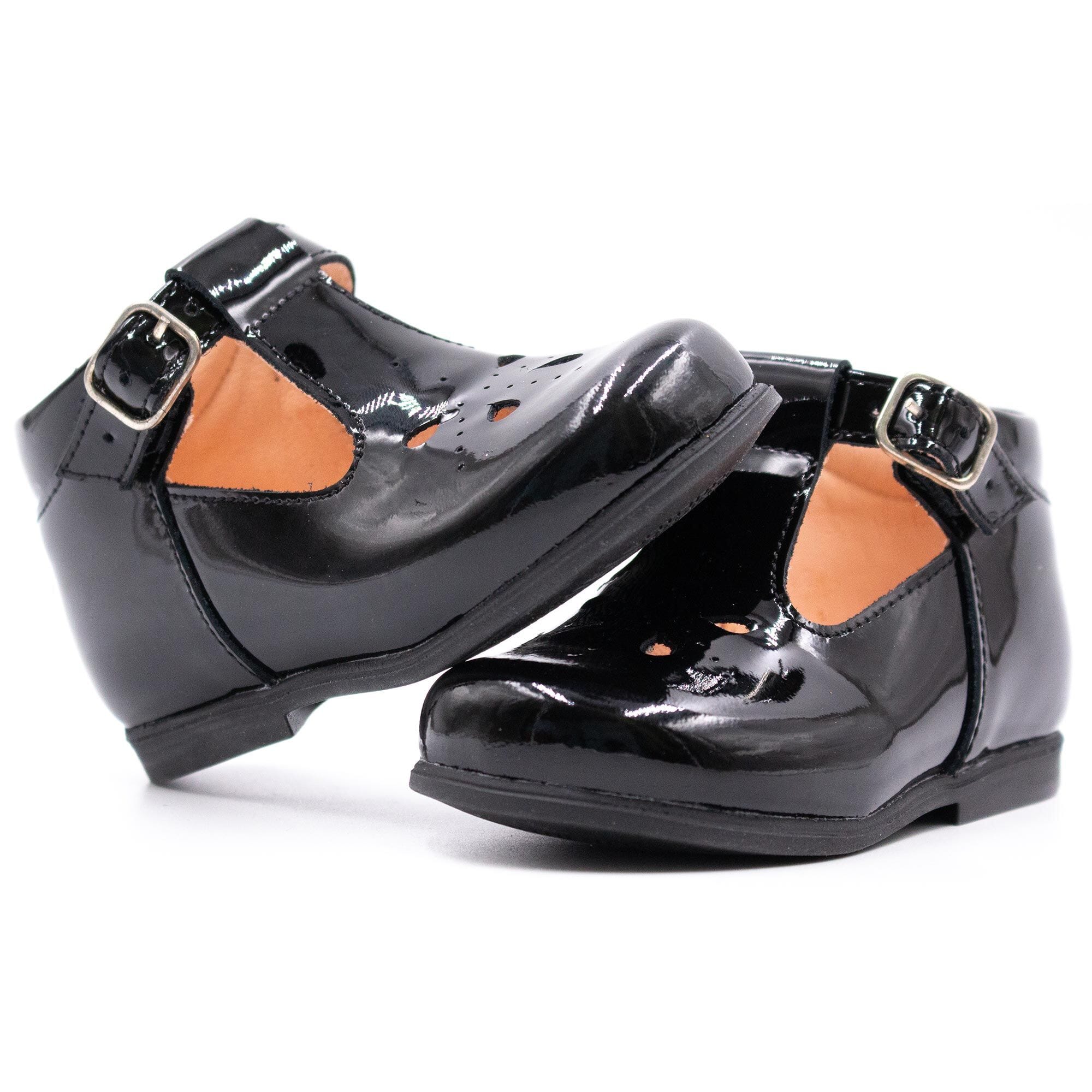 Patent leather baby girl shoes Boni & Sidonie Black