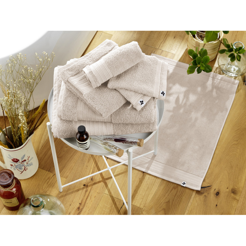Set of 2 washcloths L'EFFET PAPILLON Beige