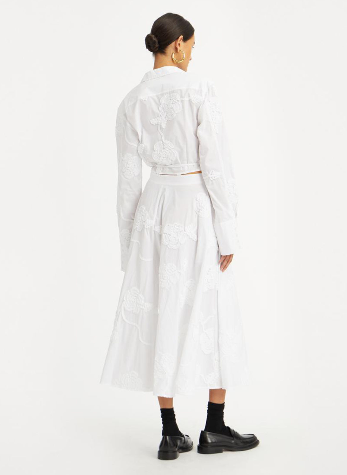 Organic cotton shirt with classic collar ROTATE White