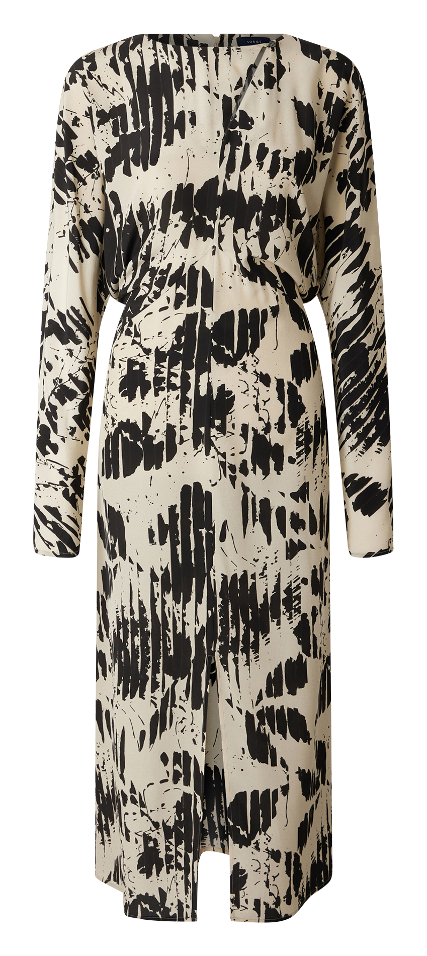 Robe longue col rond en soie SOEUR Multicolore