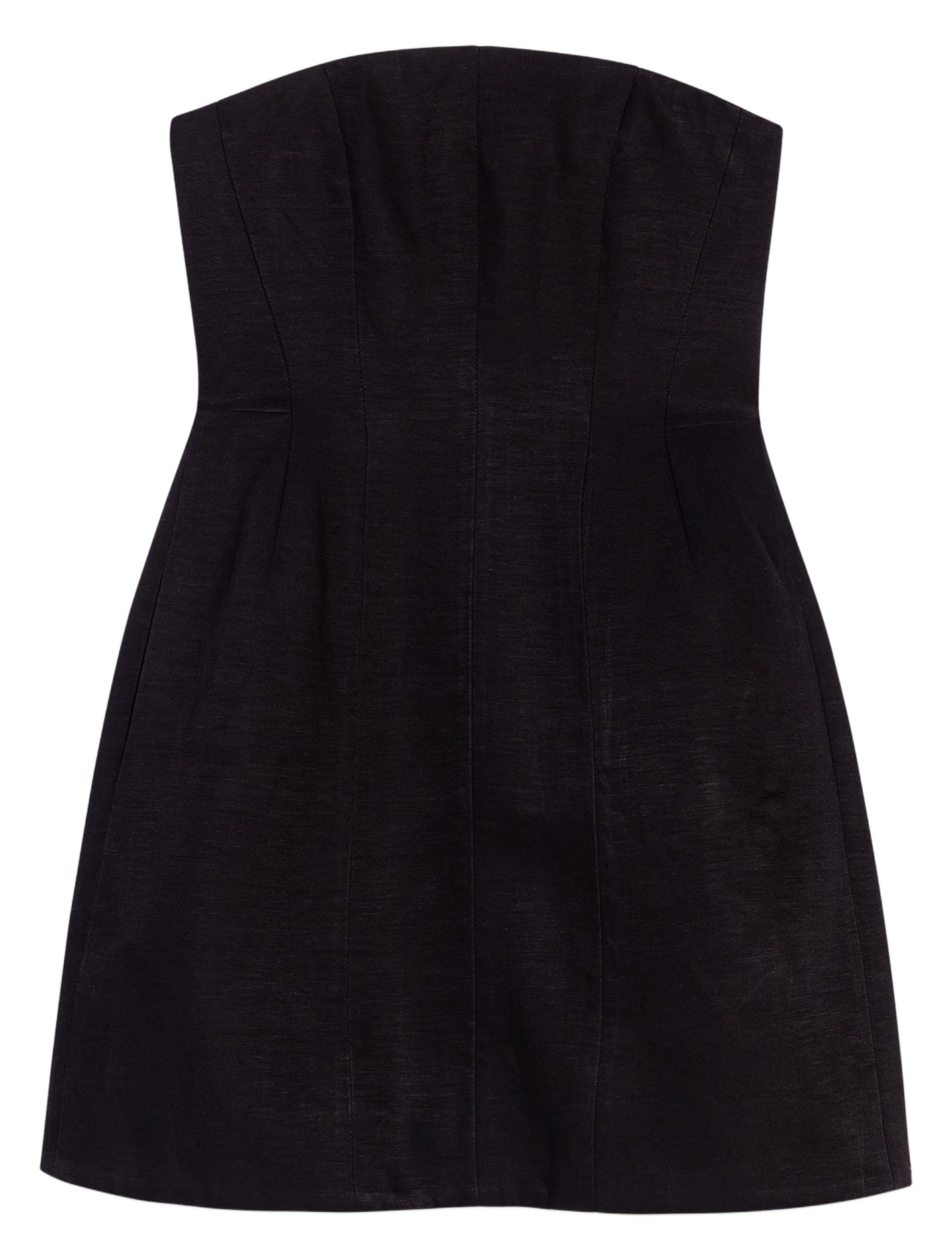 Robe bustier courte en lin mélangé MAJE Noir