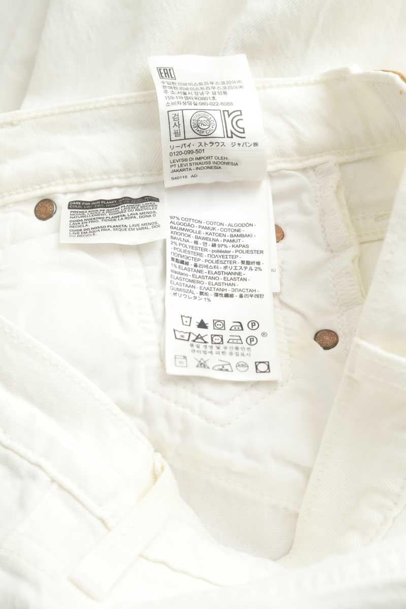 501 slim jeans in cotton LEVI'S - Seconde main White