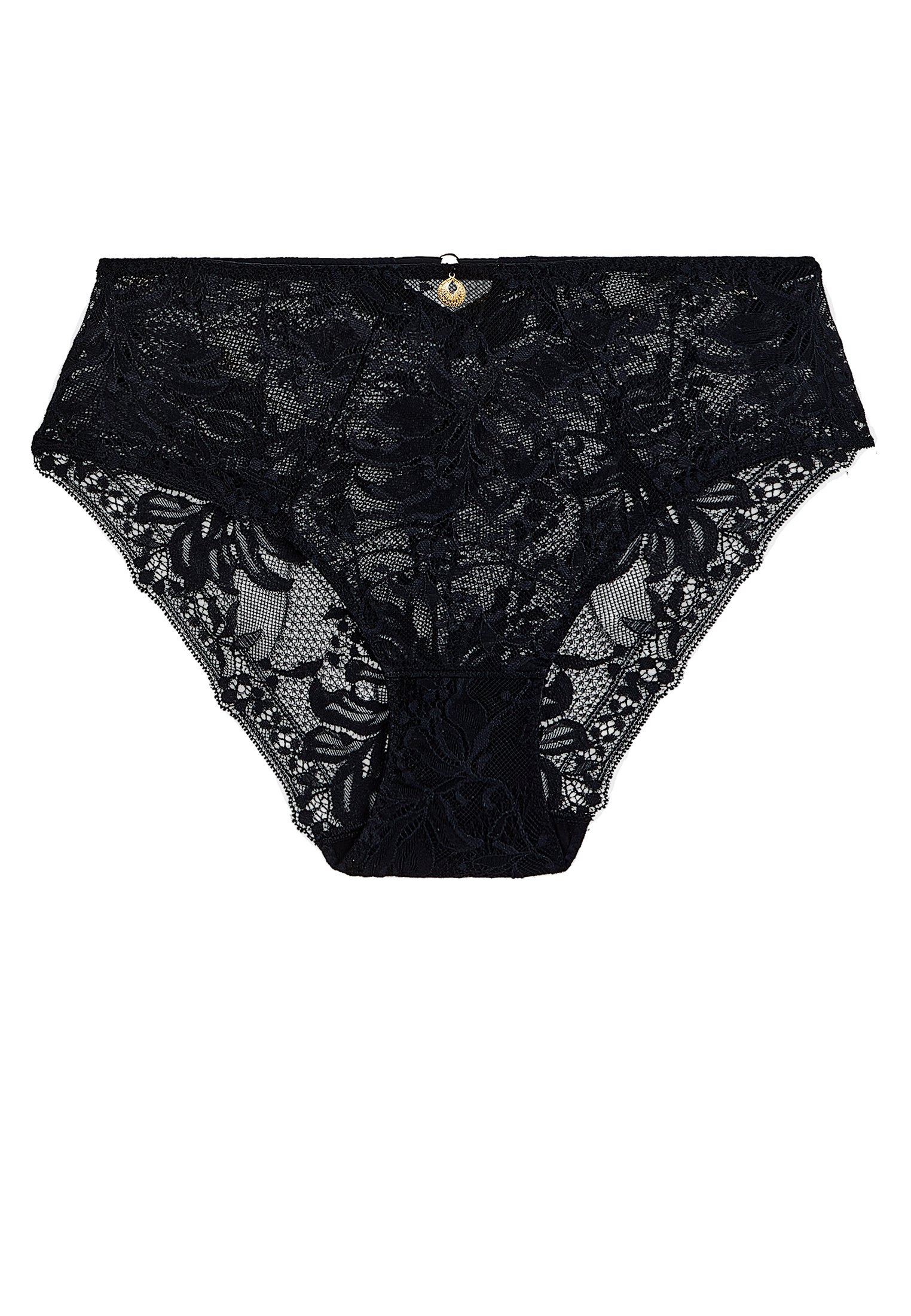 High-waisted lace panties AUBADE Black