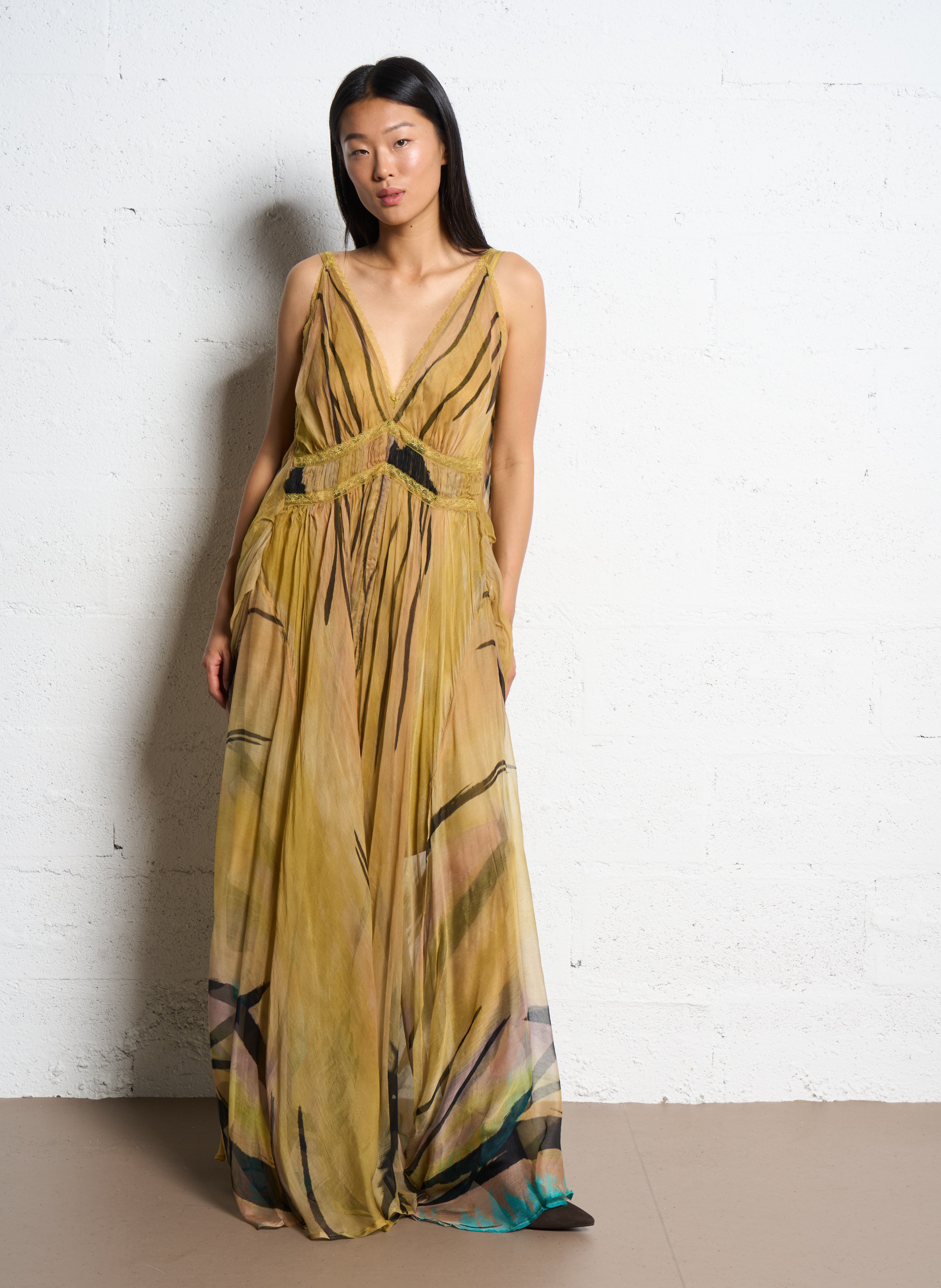 Robe longue imprimée MES DEMOISELLES Multicolore