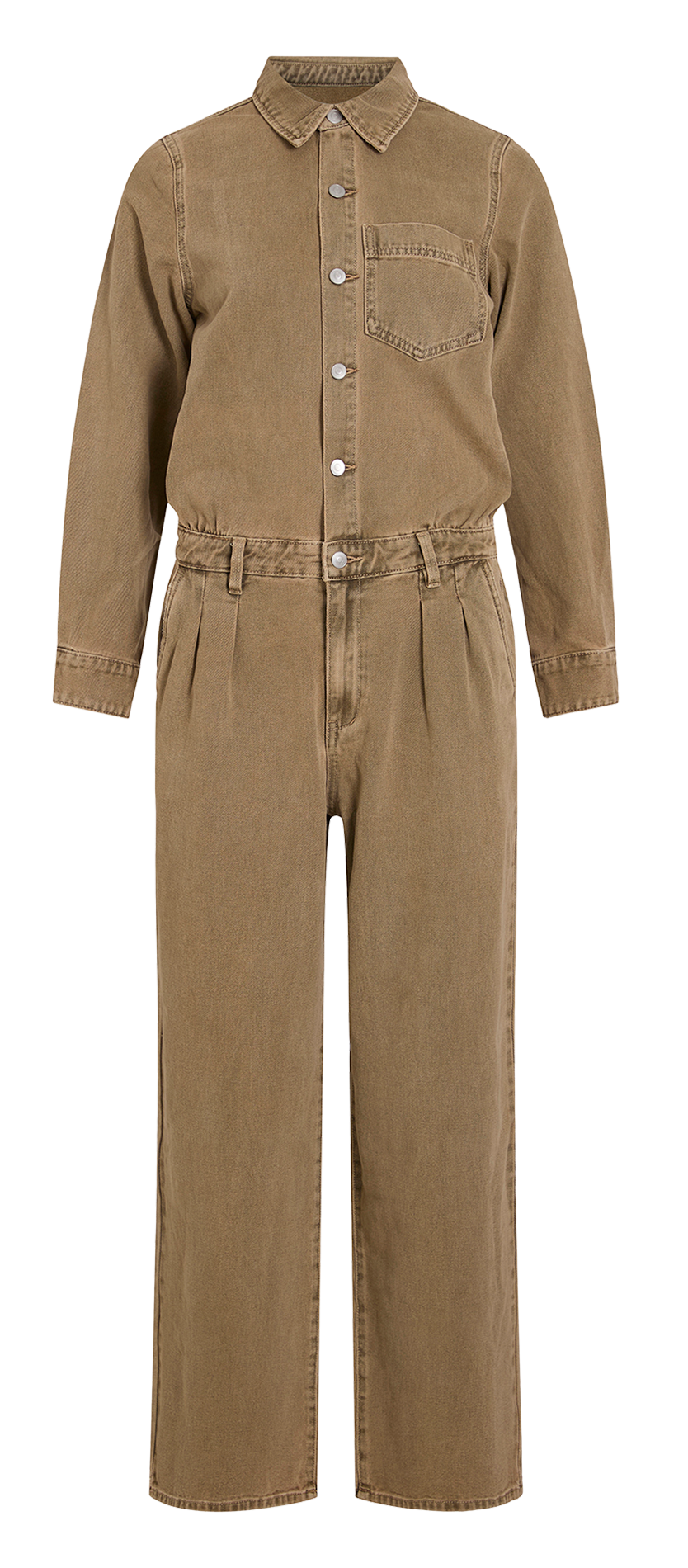 Combinaison col classique en coton ROUGE EDIT Marron