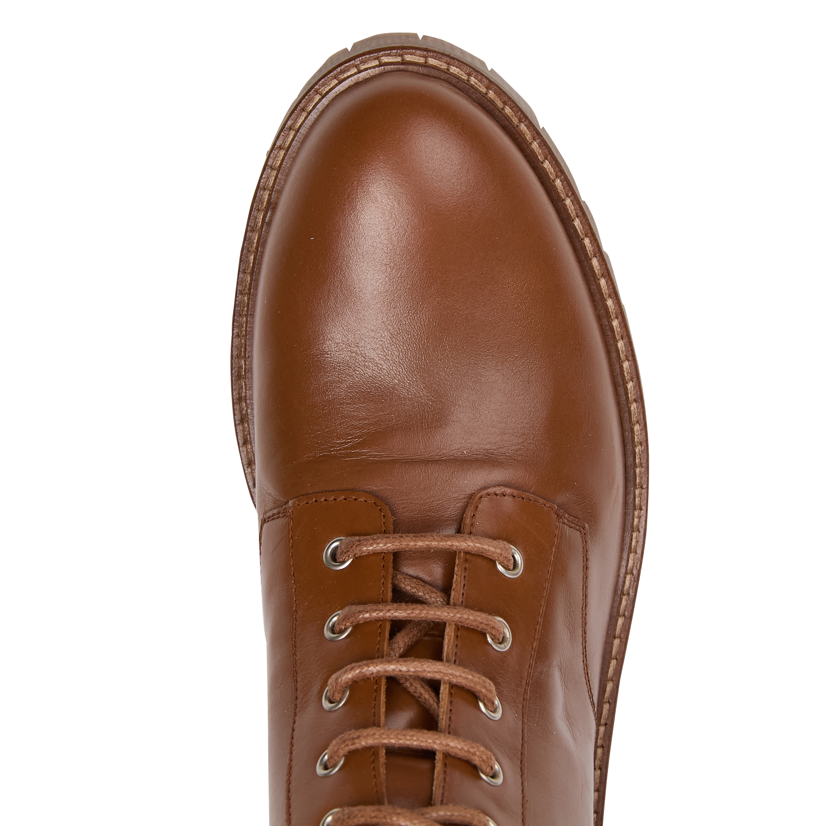 Boots à lacets unies en cuir MELLOW YELLOW Marron