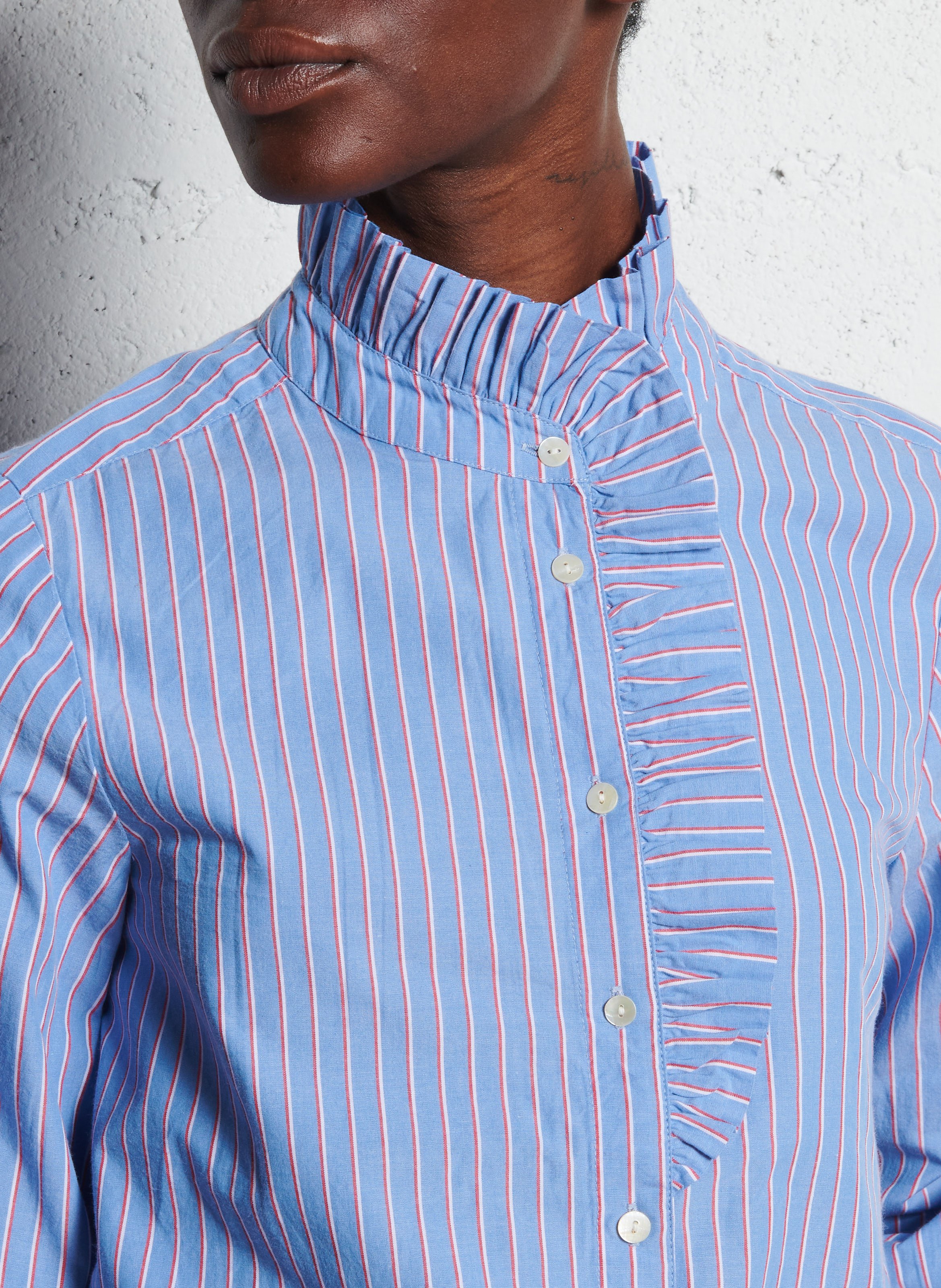 Chemise oversize en coton MAISON 123 Bleu