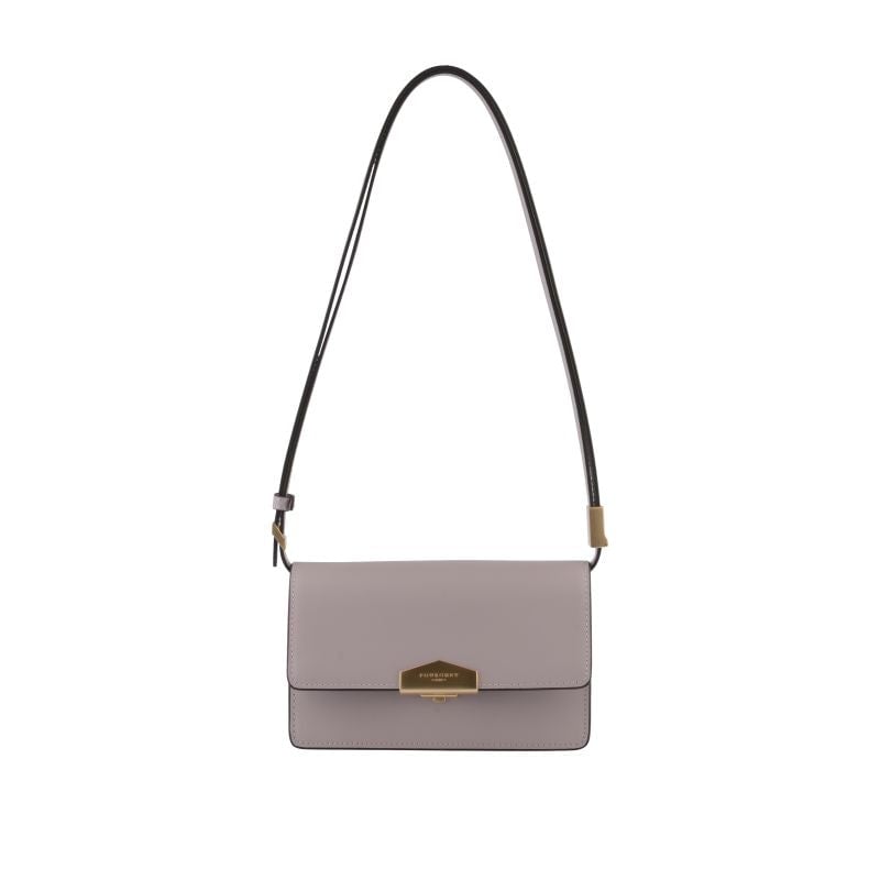 Shoulder bag - cowhide leather POURCHET Purple