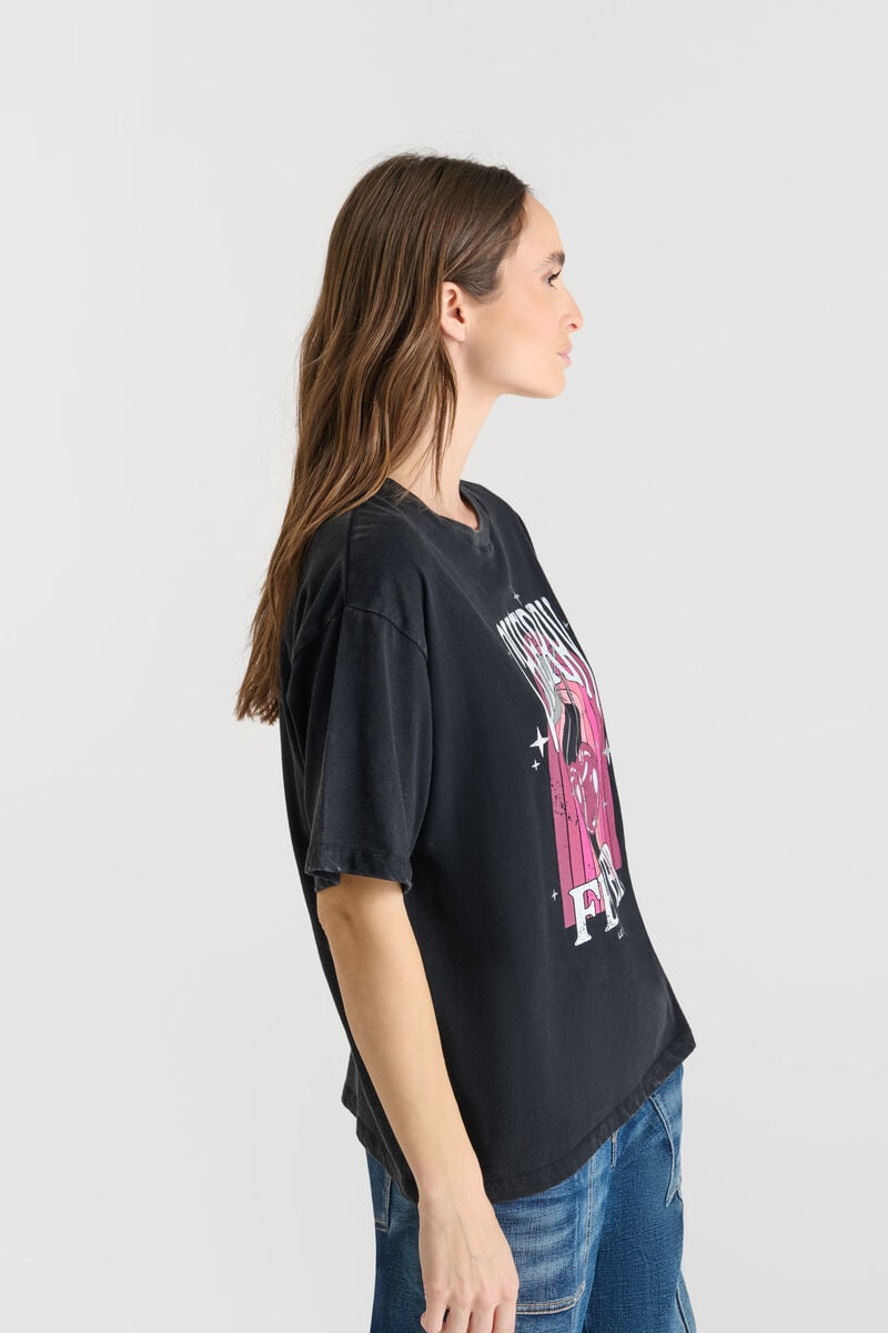 Tommy Badge T-shirt LE TEMPS DES CERISES Black