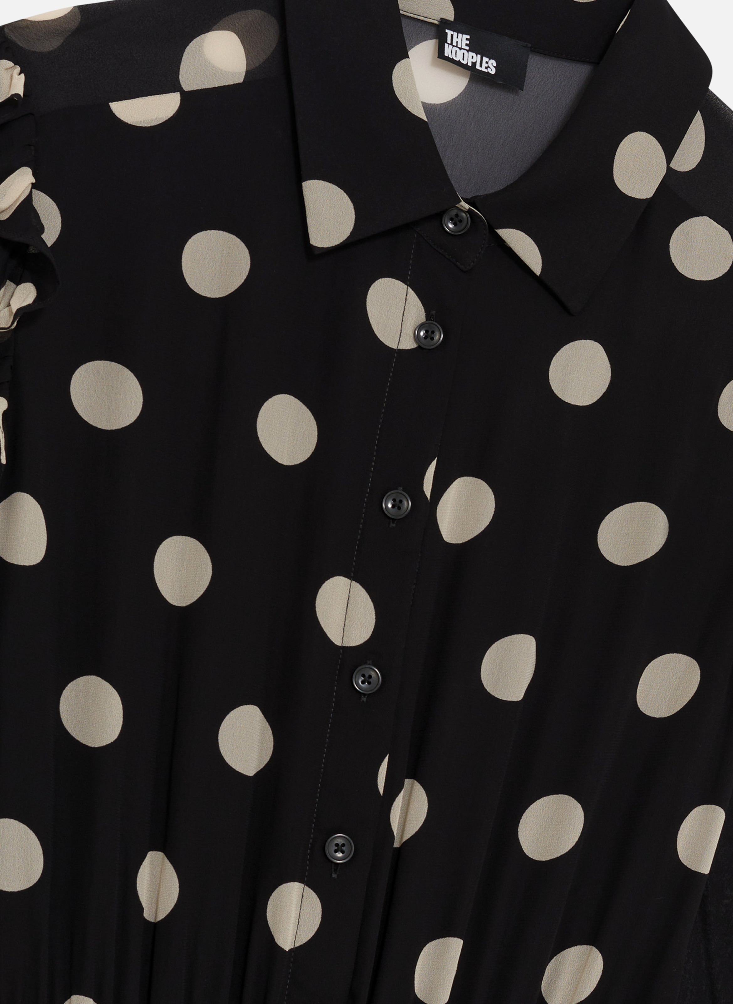 Spotted long dress THE KOOPLES Black