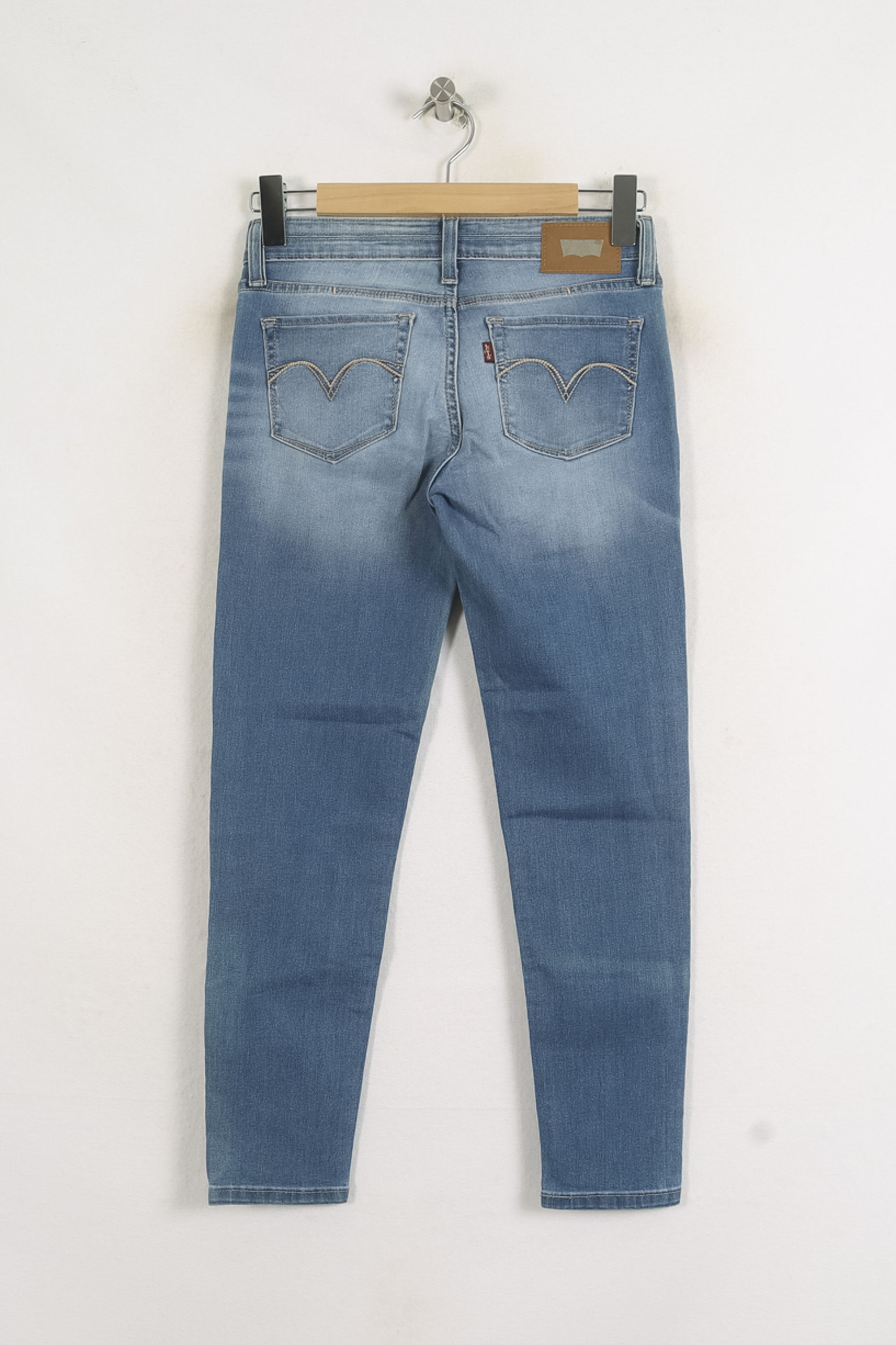 Cropped slim jeans with studs LEVI'S - Seconde main Blue