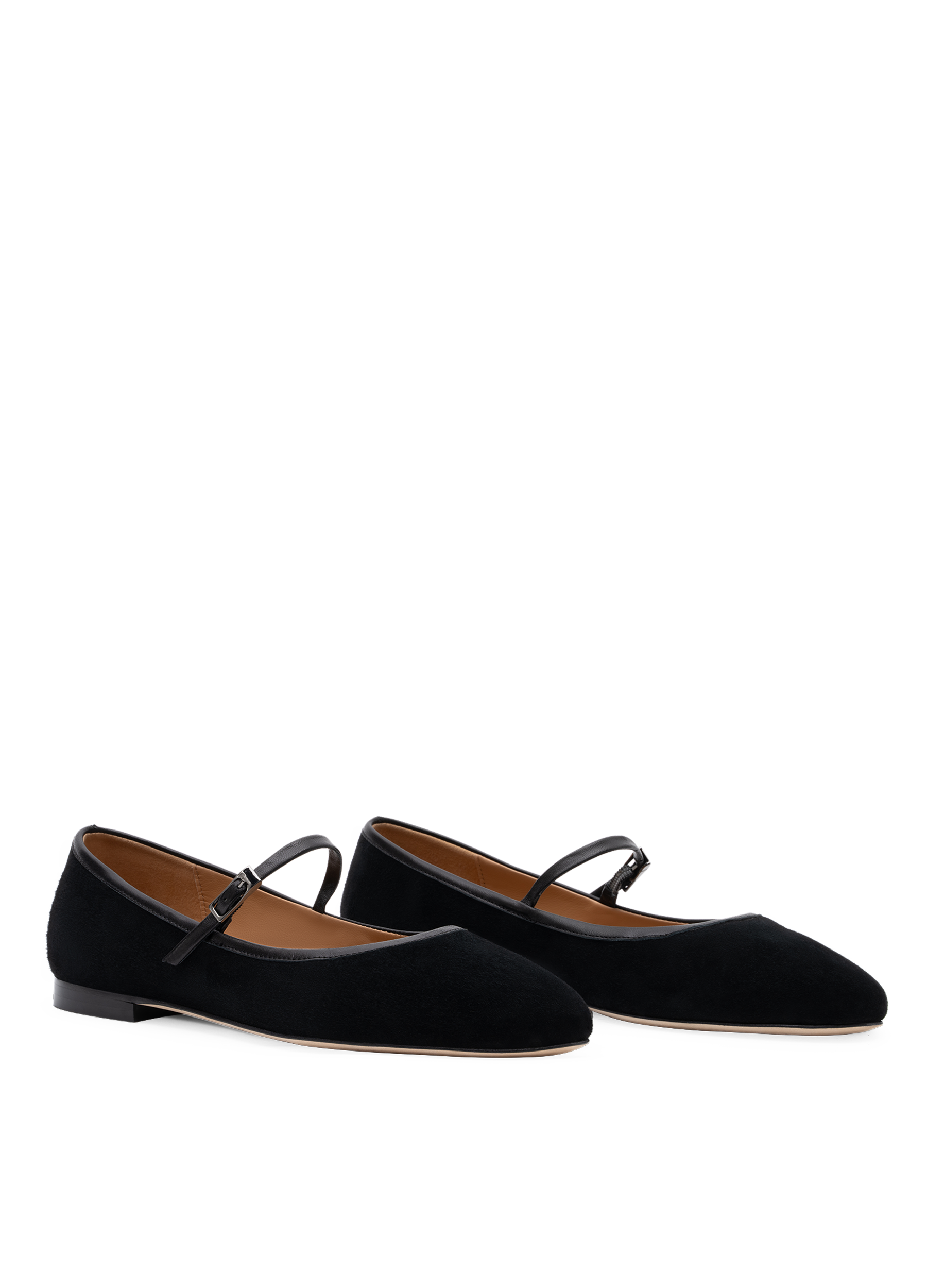 Black goat leather ballet flats PARALLELE PARIS Black