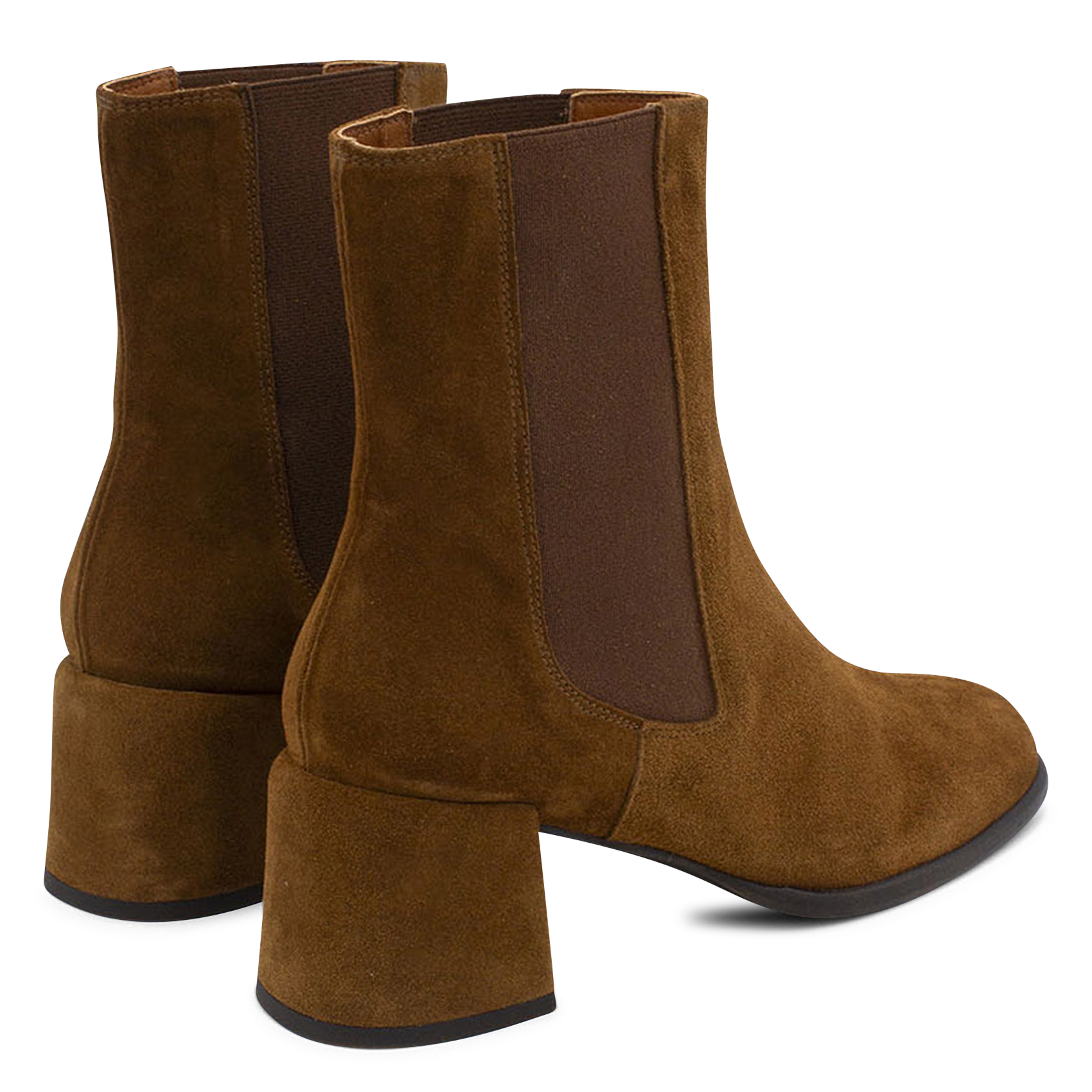 Bottines en cuir velours ANGEL ALARCON Marron