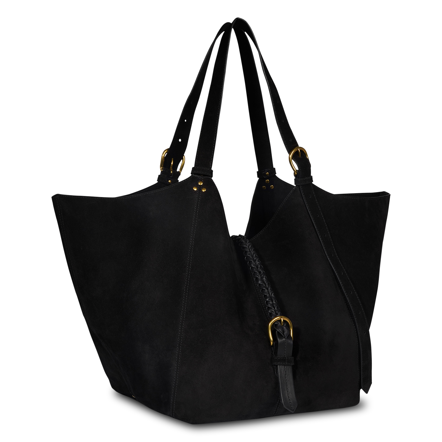 Sac cabas en cuir velours JEROME DREYFUSS Noir