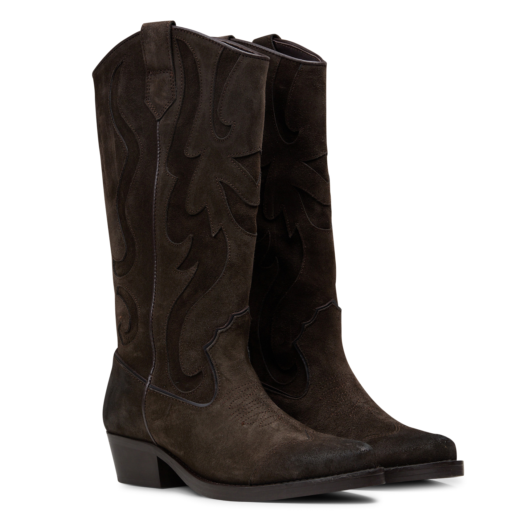 Cowboystiefel aus Veloursleder IKKS Braun