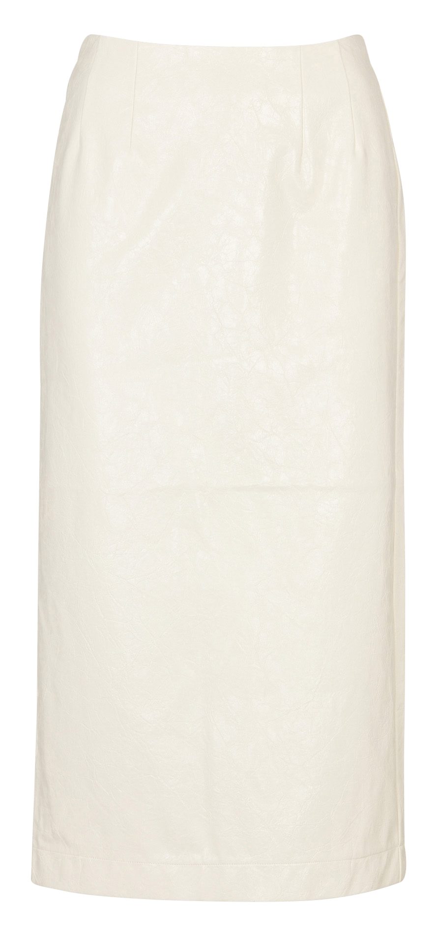 Midi-Bleistiftrock in Leder-Optik IKKS Weiss