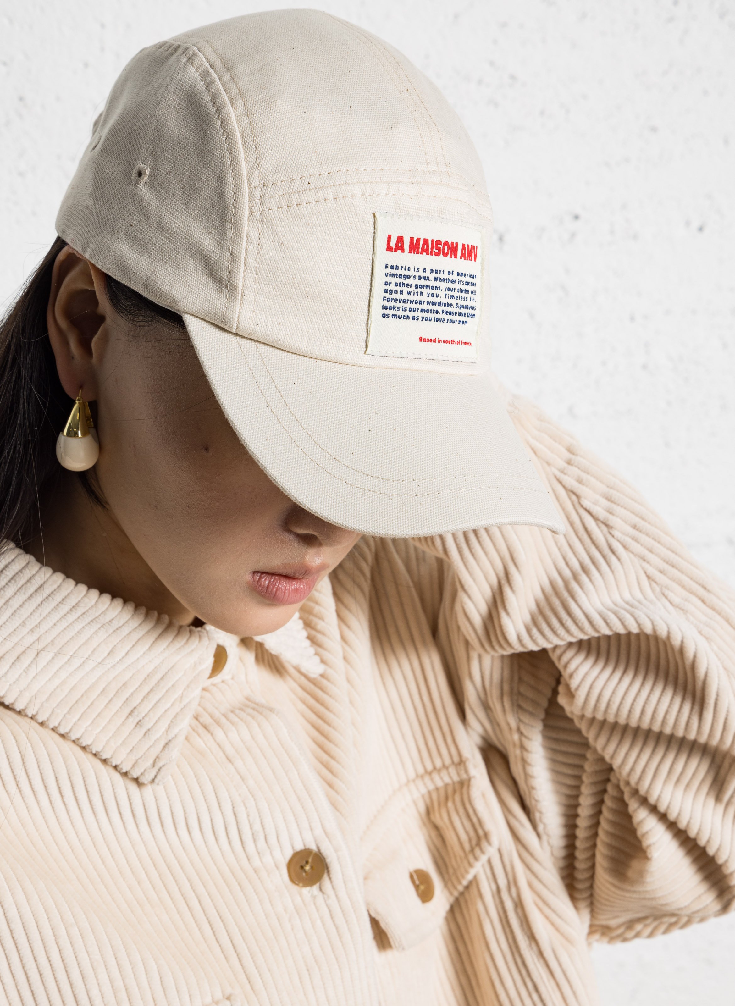Cotton-blend cap AMERICAN VINTAGE Beige