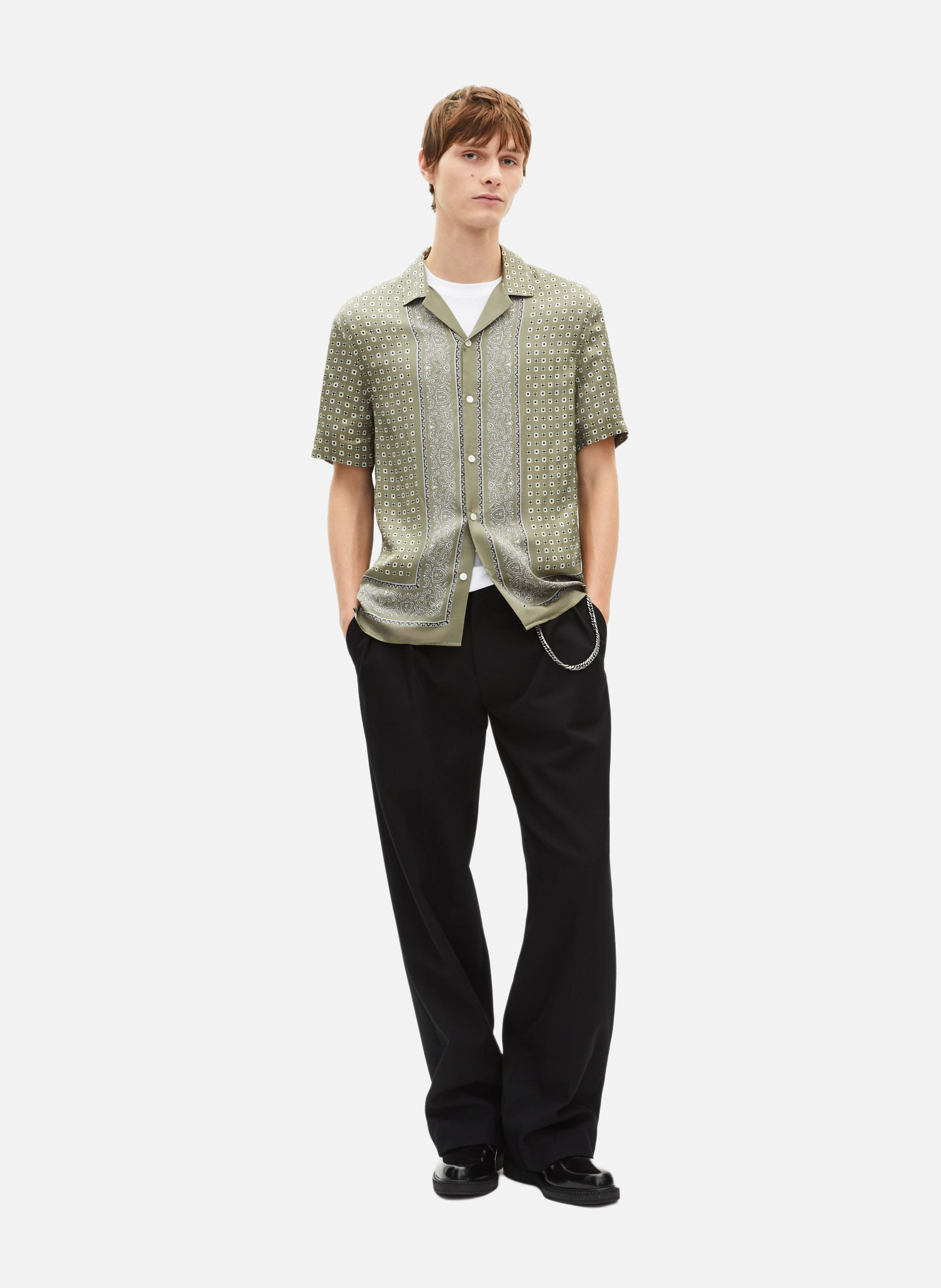 Short-sleeve bandana print shirt THE KOOPLES Green