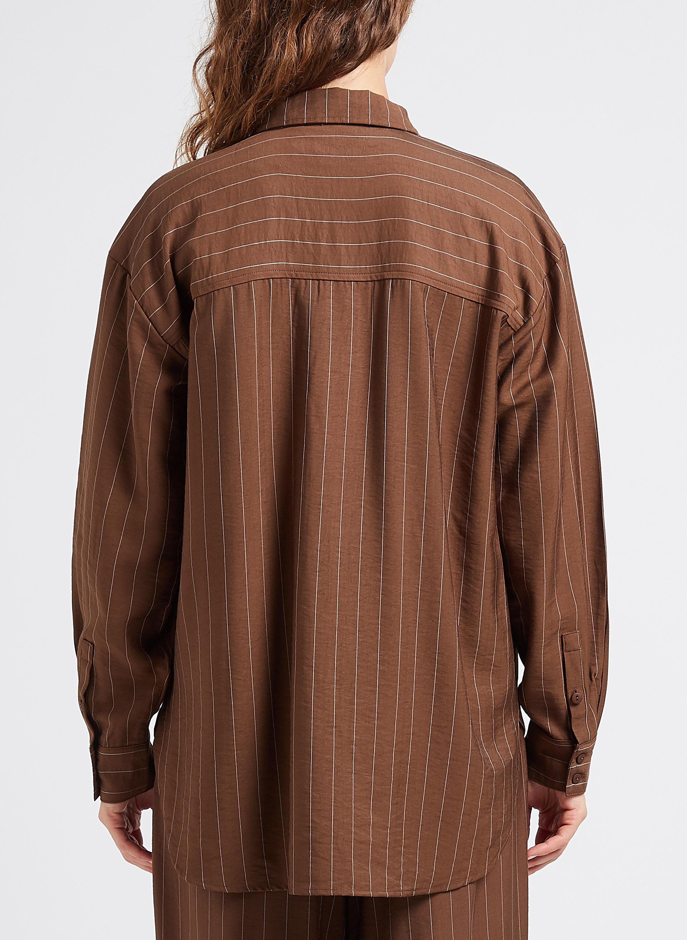 Chemise ample col classique imprimé rayé MOSS COPENHAGEN Multicolore