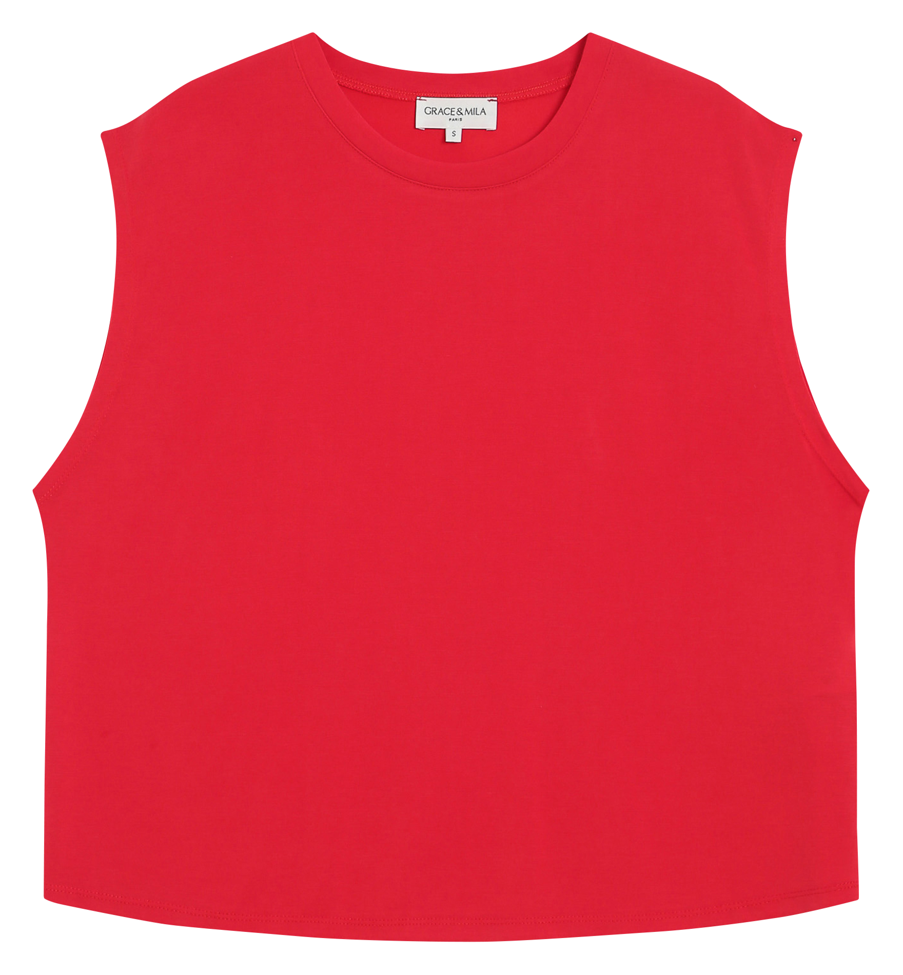 Top sans manches large uni GRACE ET MILA Rose