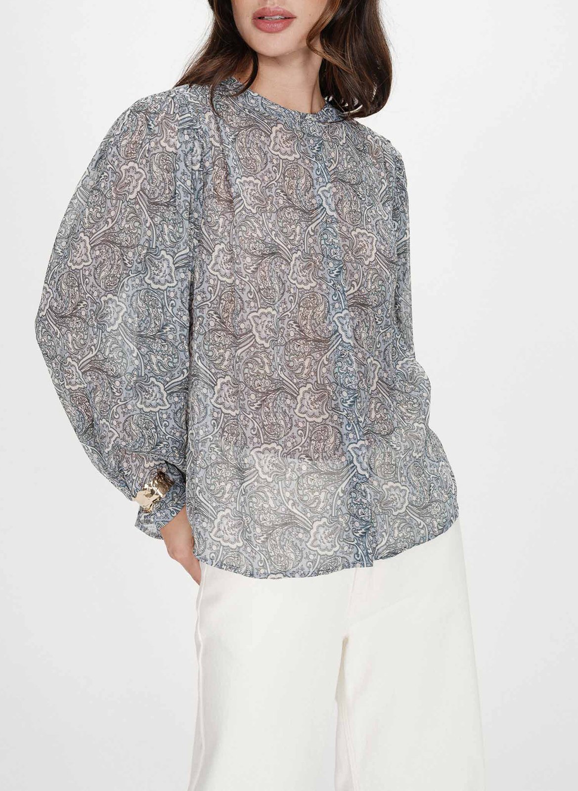 Top met ronde hals en print GRACE ET MILA Blauw