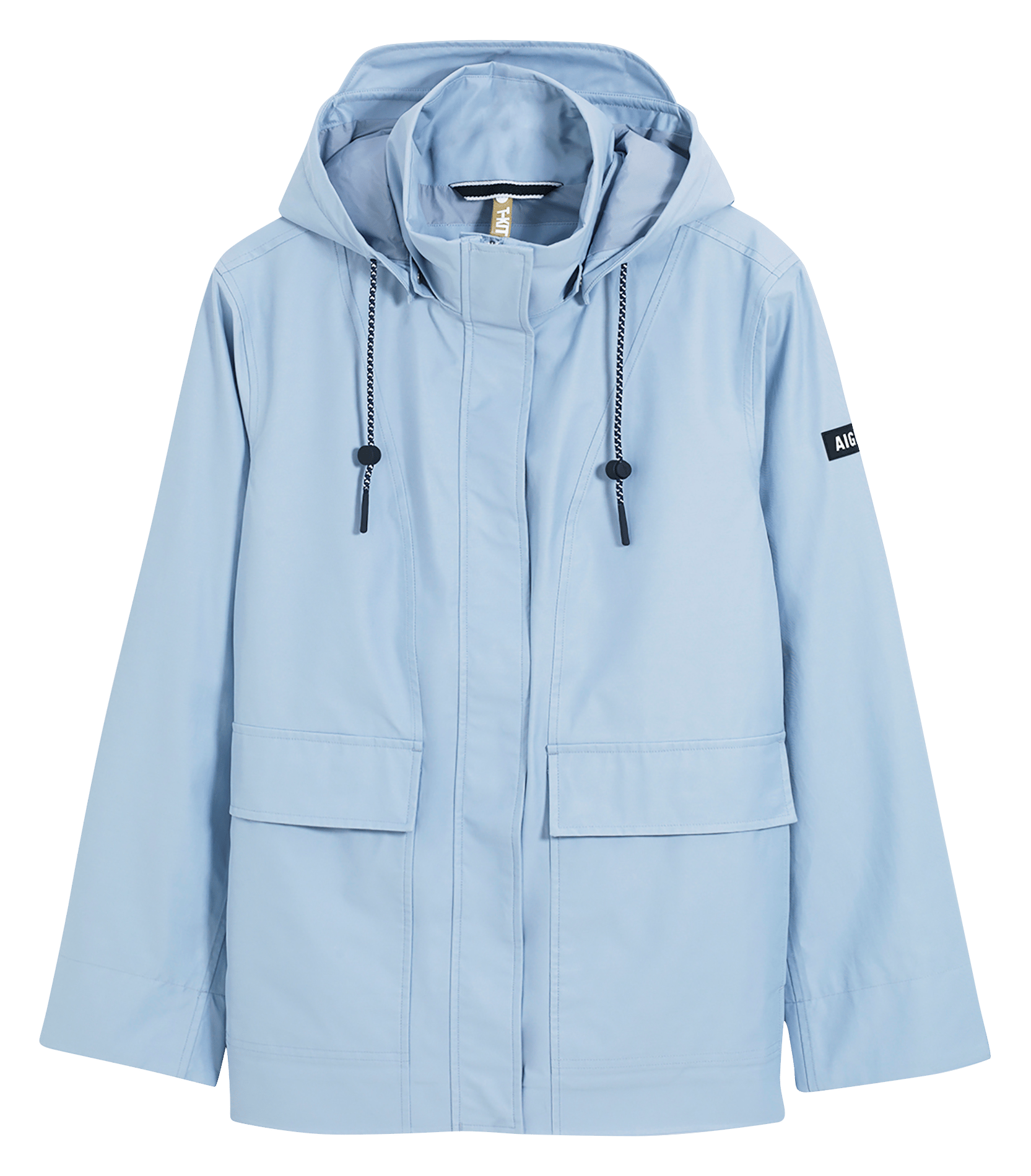 Solid hooded parka coat AIGLE Blue