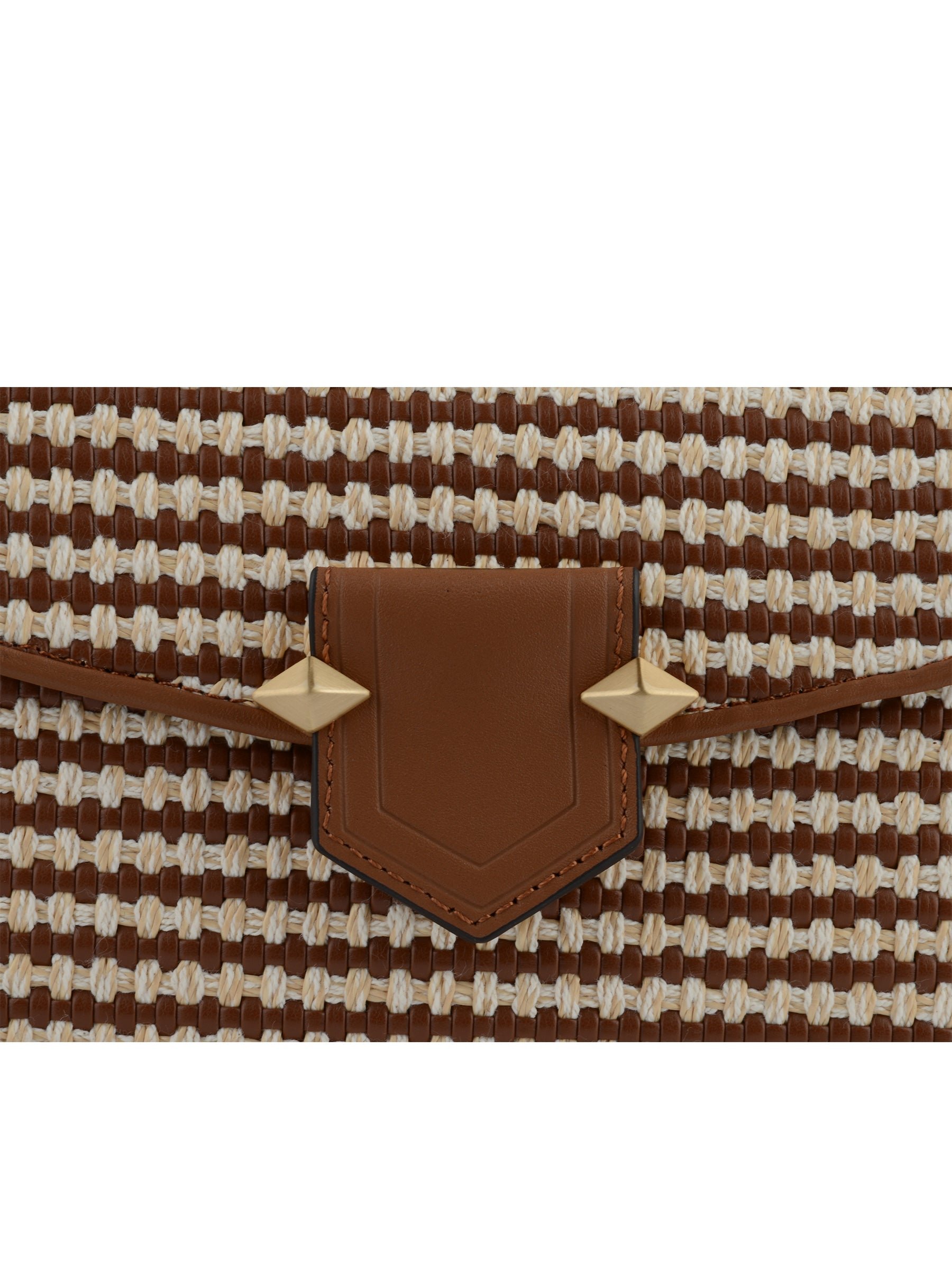 Calfskin leather shoulder bag POURCHET Golden