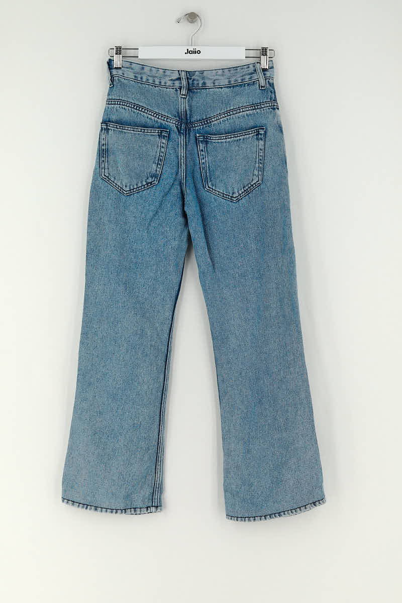 Straight cotton-blend pants ISABEL MARANT - Seconde Main Blue