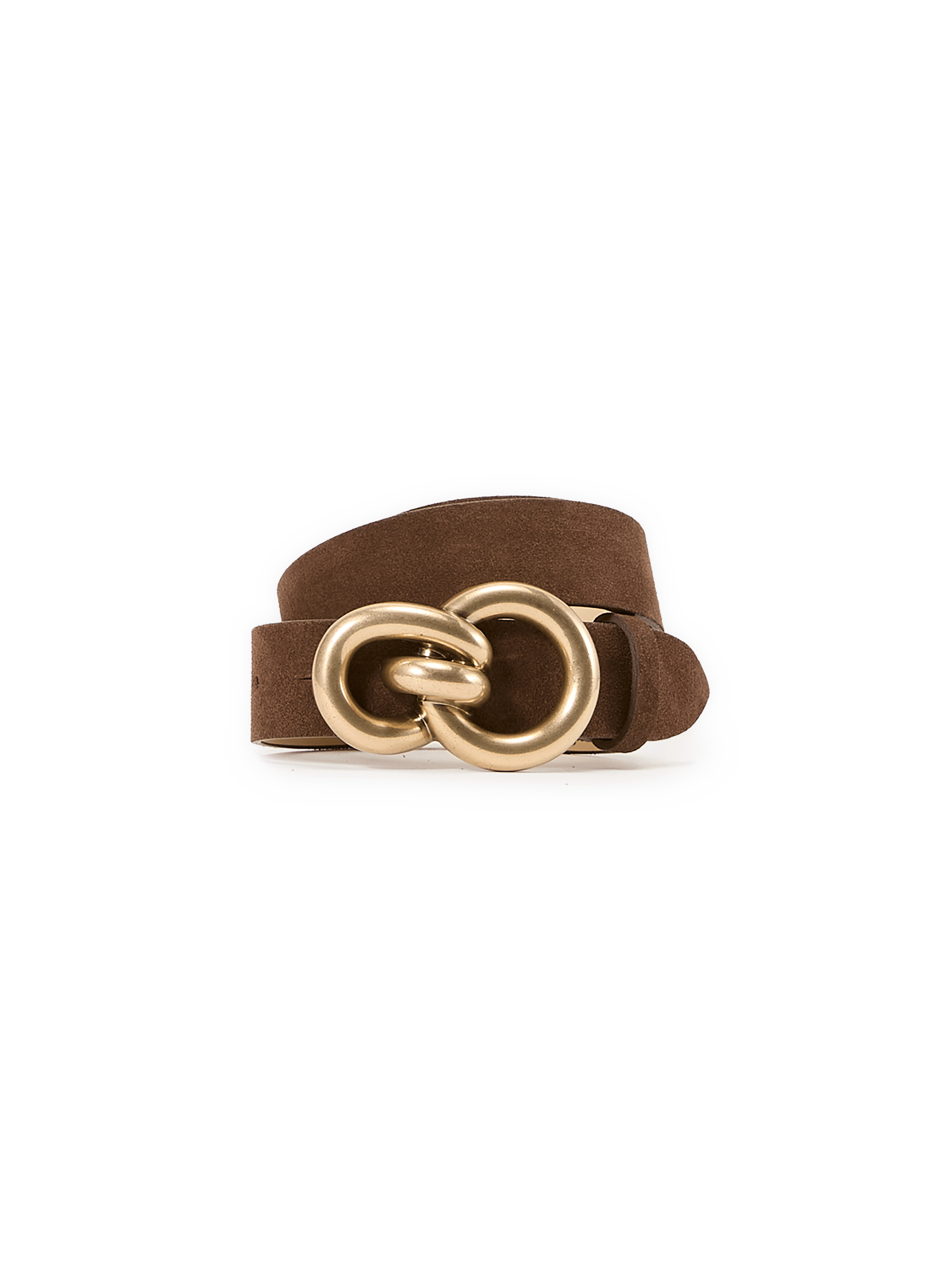 Ceinture en cuir velours SAISON 1865 Marron