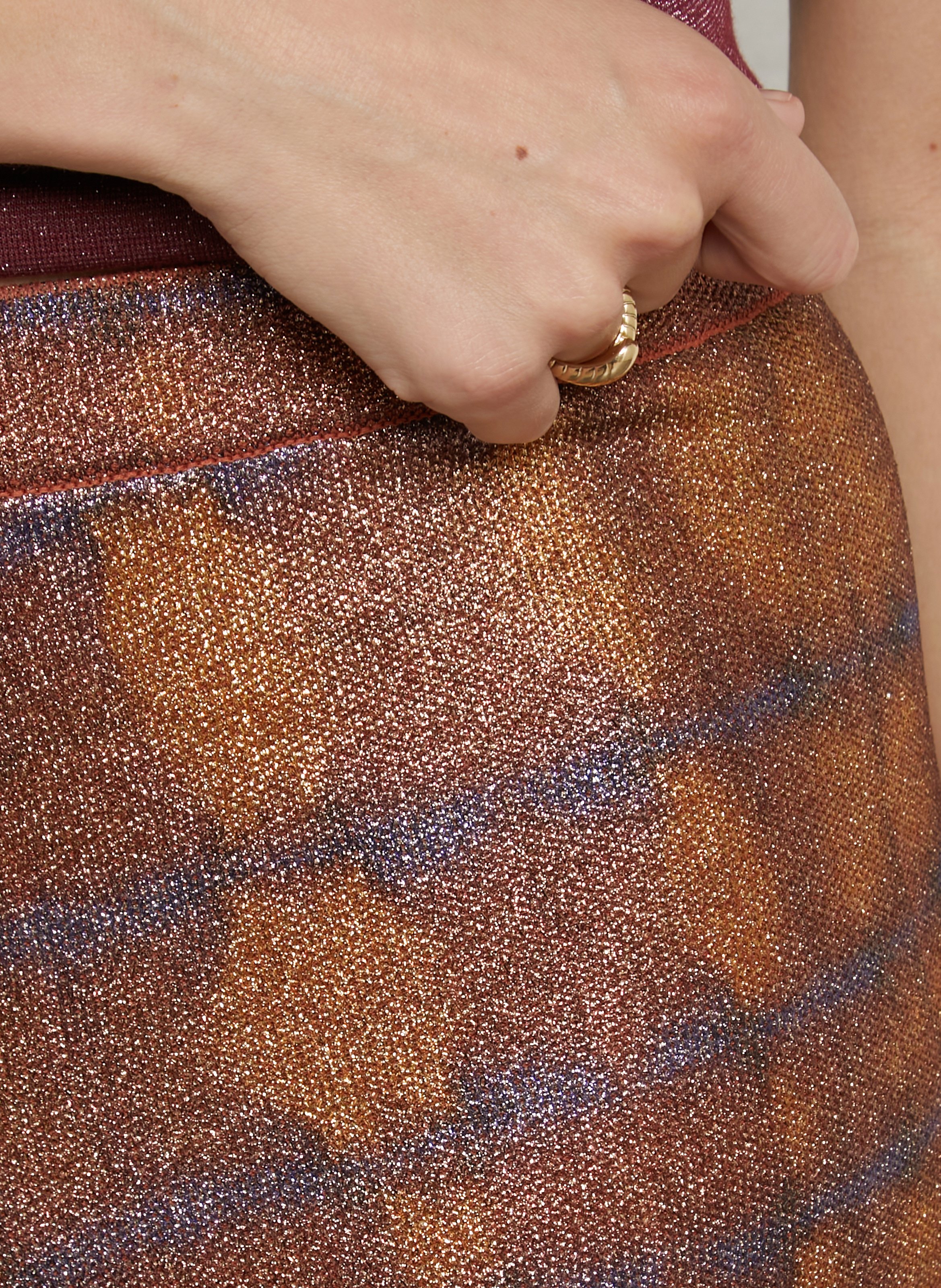 Pantalon droit imprimé MOMONI Marron