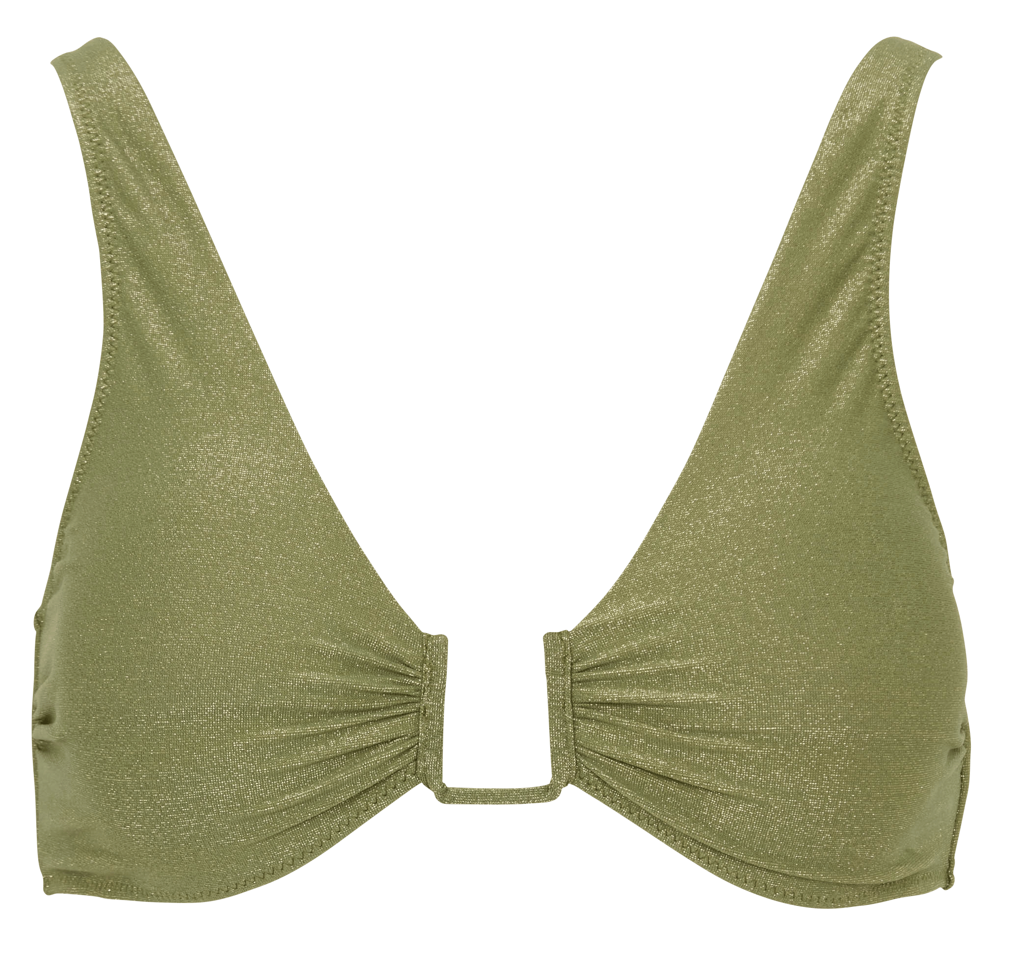Glittery bikini top SOWE BIARRITZ Khaki